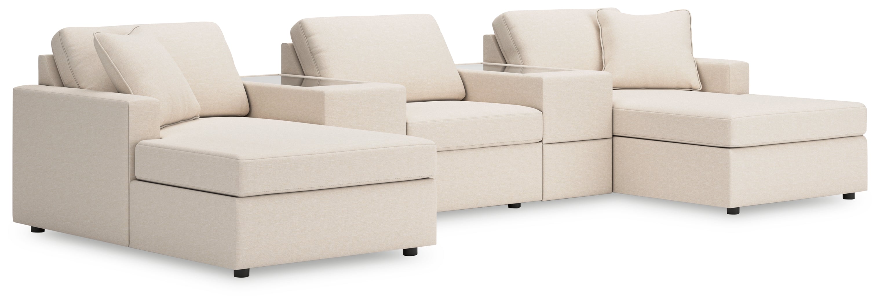 Sectionals for Less - Ashley Furniture - Modmax Sectional - RAF 5-Piece Pit Sectional / Oyster - 92103S44