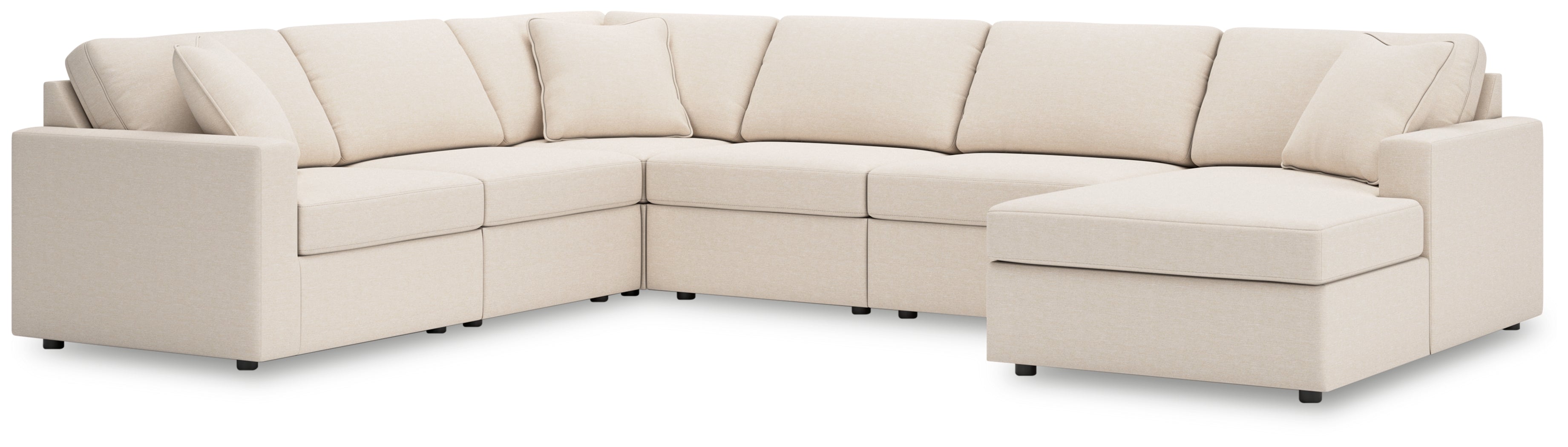 Sectionals for Less - Ashley Furniture - Modmax Sectional - RAF 6-Piece Sectional with Chaise / Oyster - 92103S46
