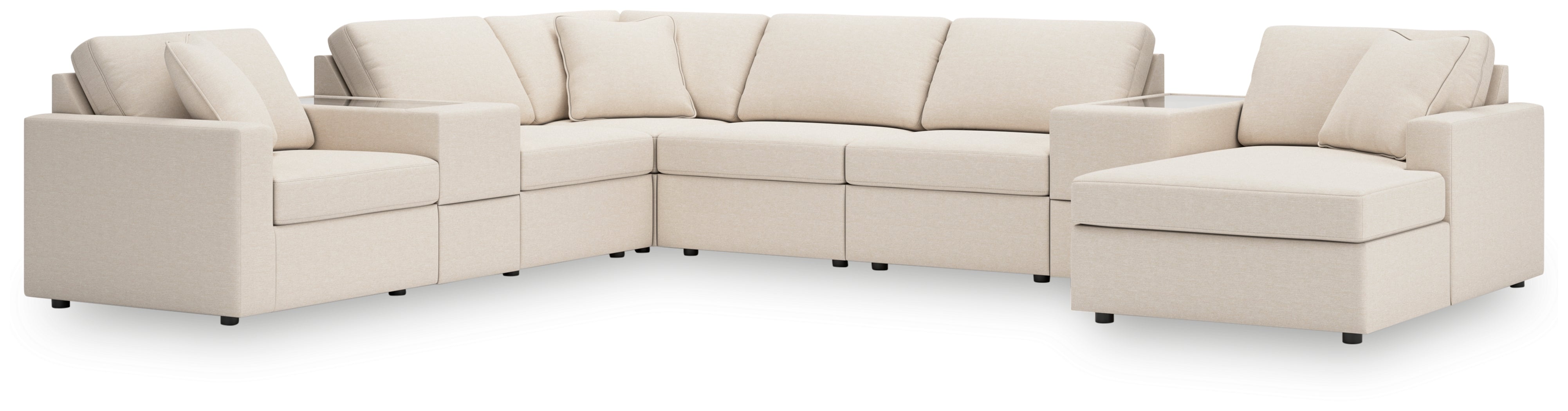 Sectionals for Less - Ashley Furniture - Modmax Sectional - RAF 8-Piece Sectional with Chaise / Oyster - 92103S42