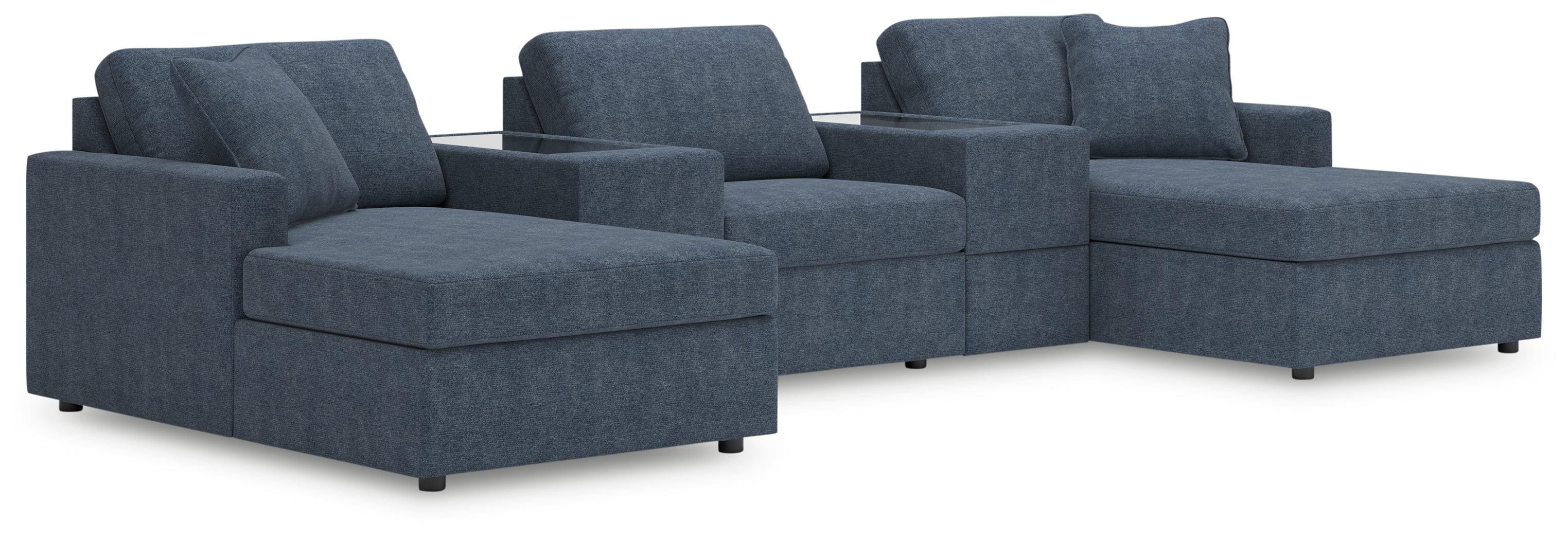 Sectionals for Less - Ashley Furniture - Modmax Sectional - RAF 5-Piece Pit Sectional / Ink - 92121S44