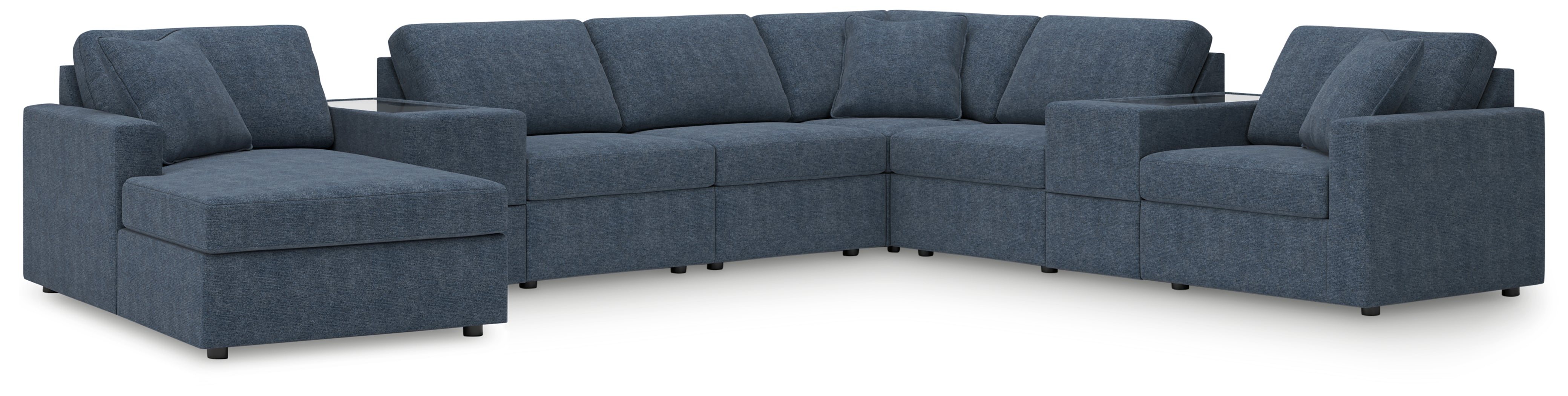 Sectionals for Less - Ashley Furniture - Modmax Sectional - RAF 8-Piece Sectional with Chaise / Ink - 92121S43