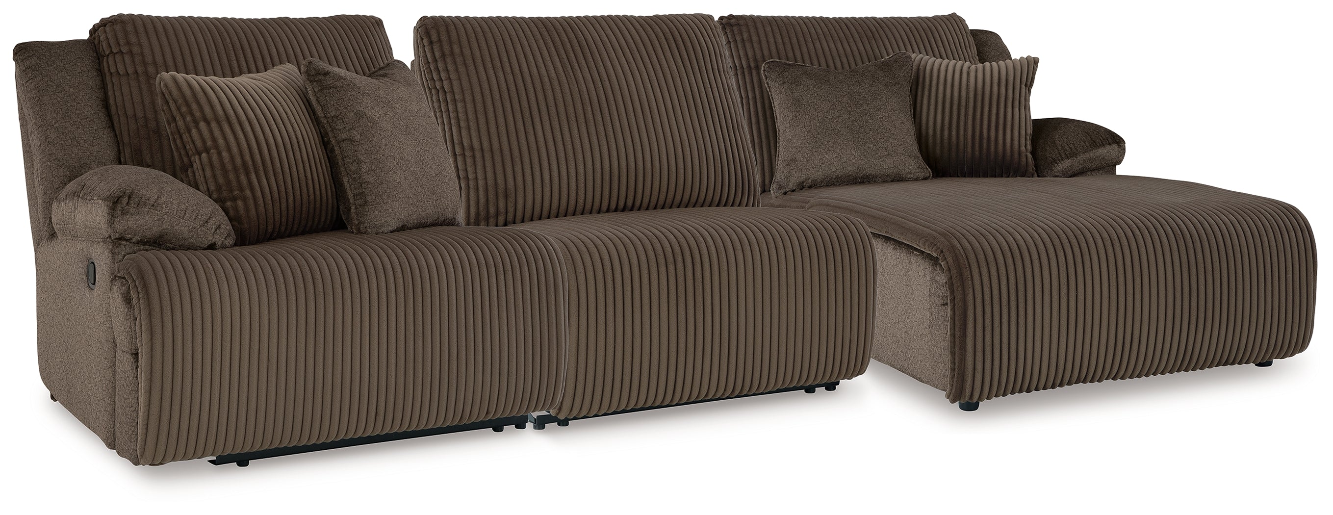 Sectionals for Less - Ashley Furniture - Top Tier Sectional - 3-Piece Sofa Chaise Sectional / Chocolate - 92705S10
