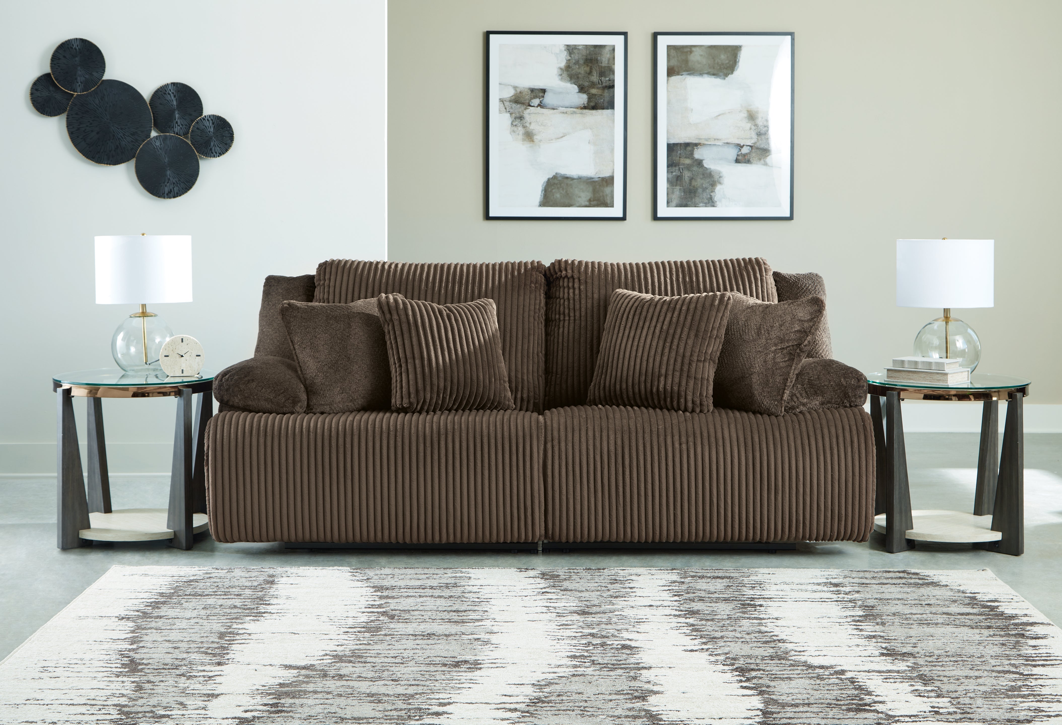 Sectionals for Less - Ashley Furniture - Top Tier Sectional - 2-Piece Sectional Loveseat / Chocolate - 92705S9