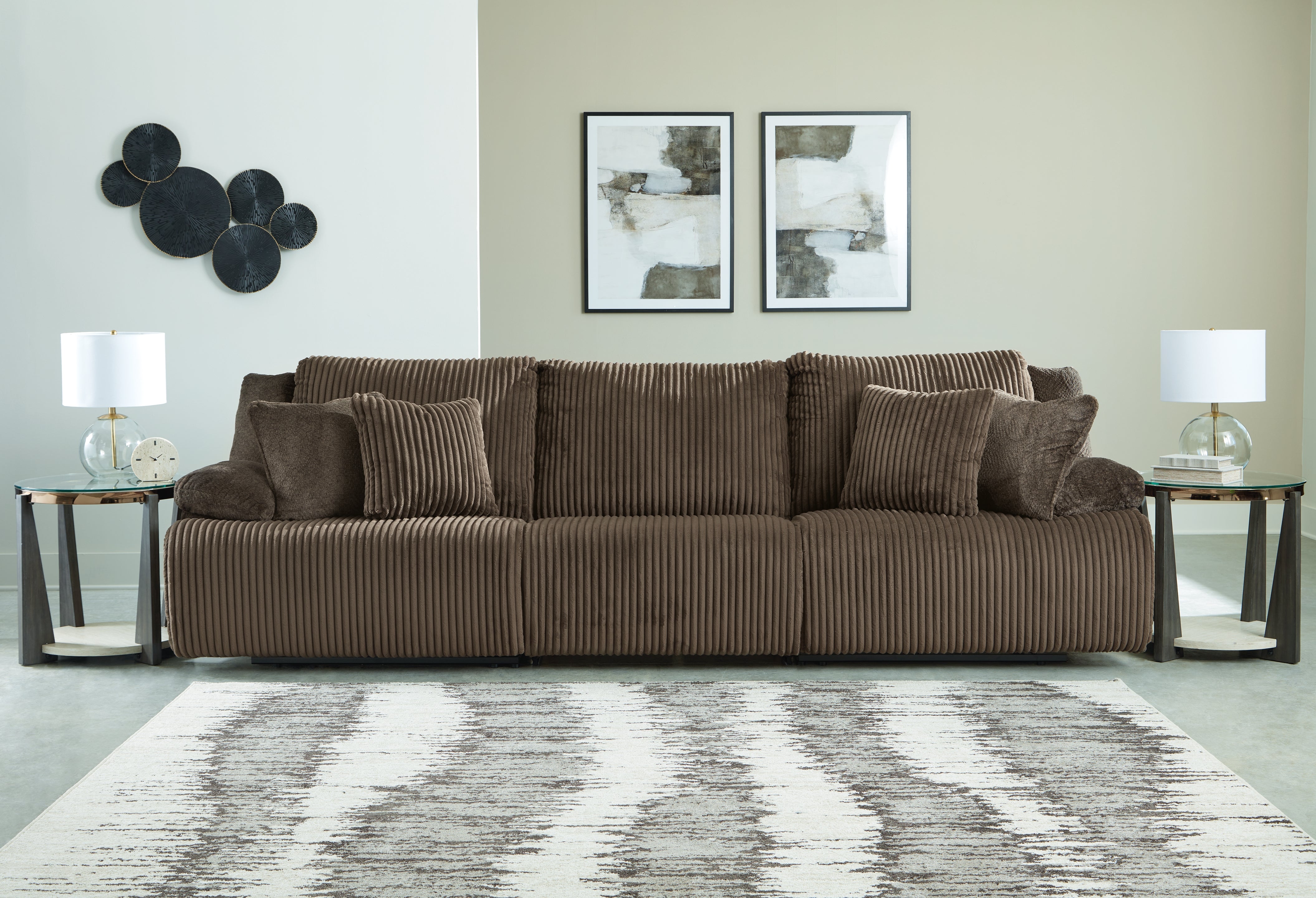 Sectionals for Less - Ashley Furniture - Top Tier Sectional - 3-Piece Sectional Sofa / Chocolate - 92705S8