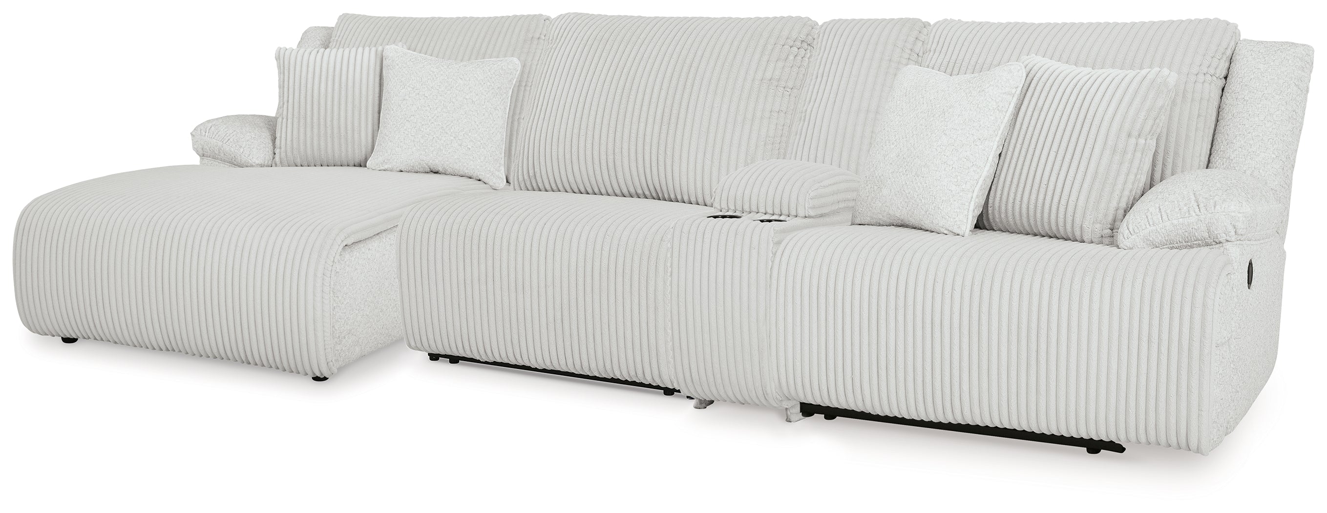 Sectionals for Less - Ashley Furniture - Top Tier Sectional - 4-Piece Reclining Sectional with Chaise / Alloy - 92706S12