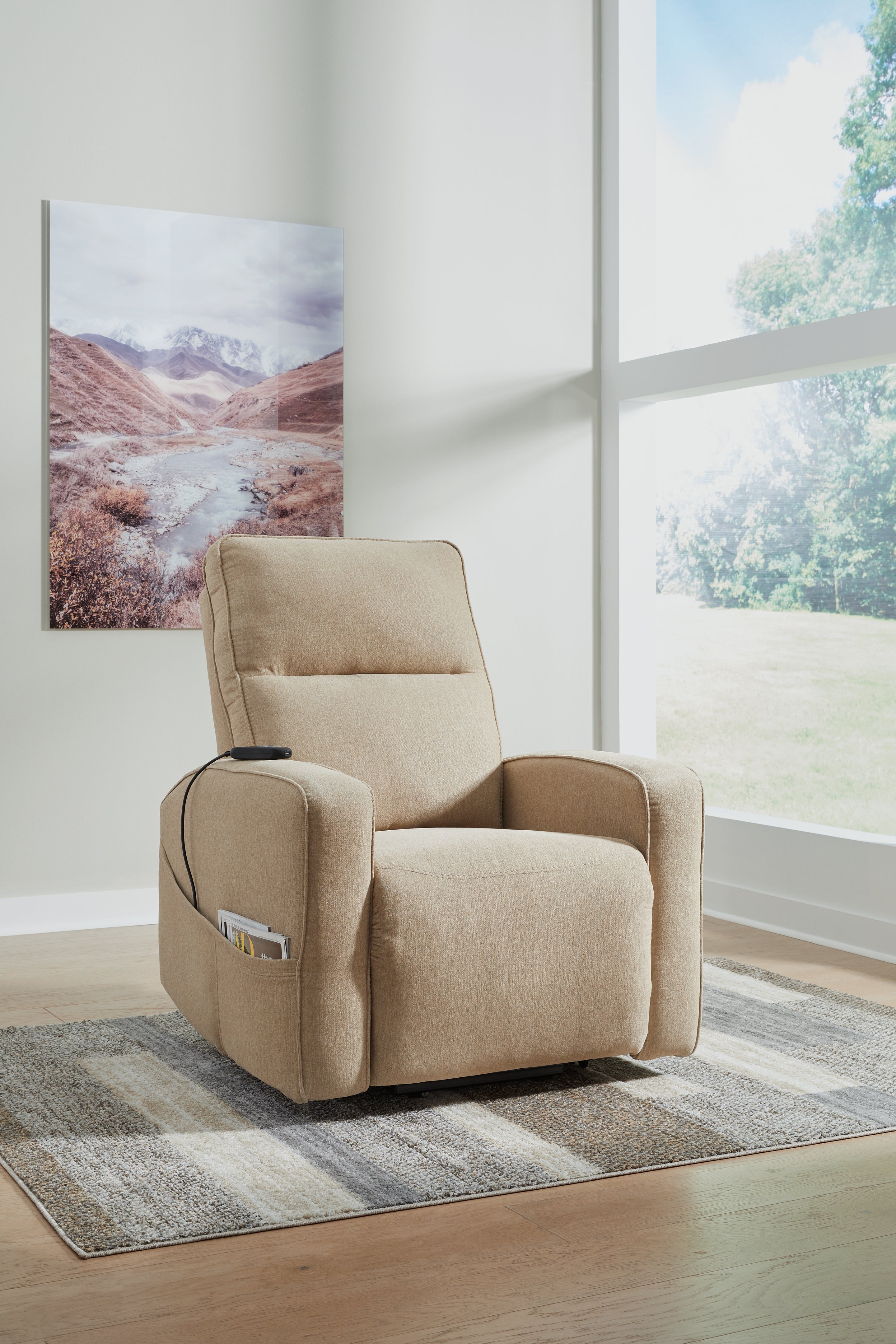 Sectionals for Less - Ashley Furniture - Starganza Living Room - Power Lift Recliner / Taupe - 9370312