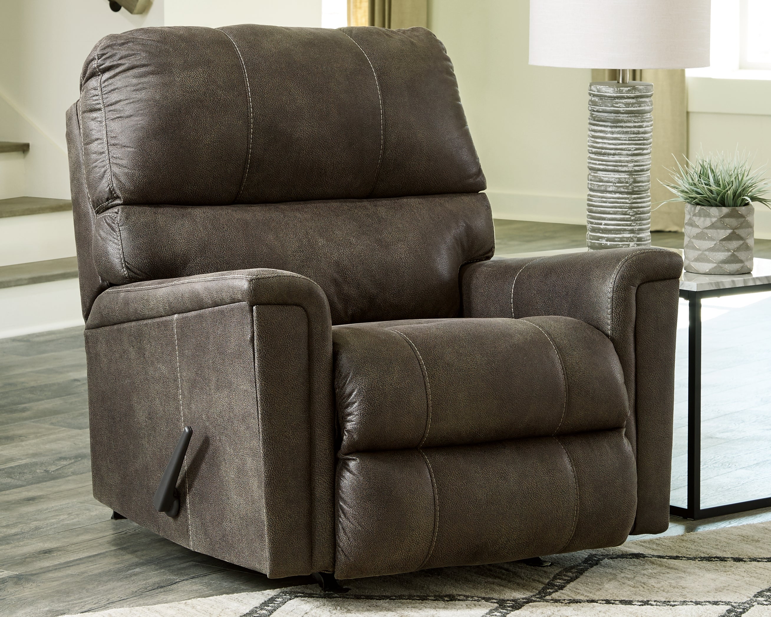 Sectionals for Less - Ashley Furniture - Navi Living Room - Rocker Recliner / Smoke - 9400225