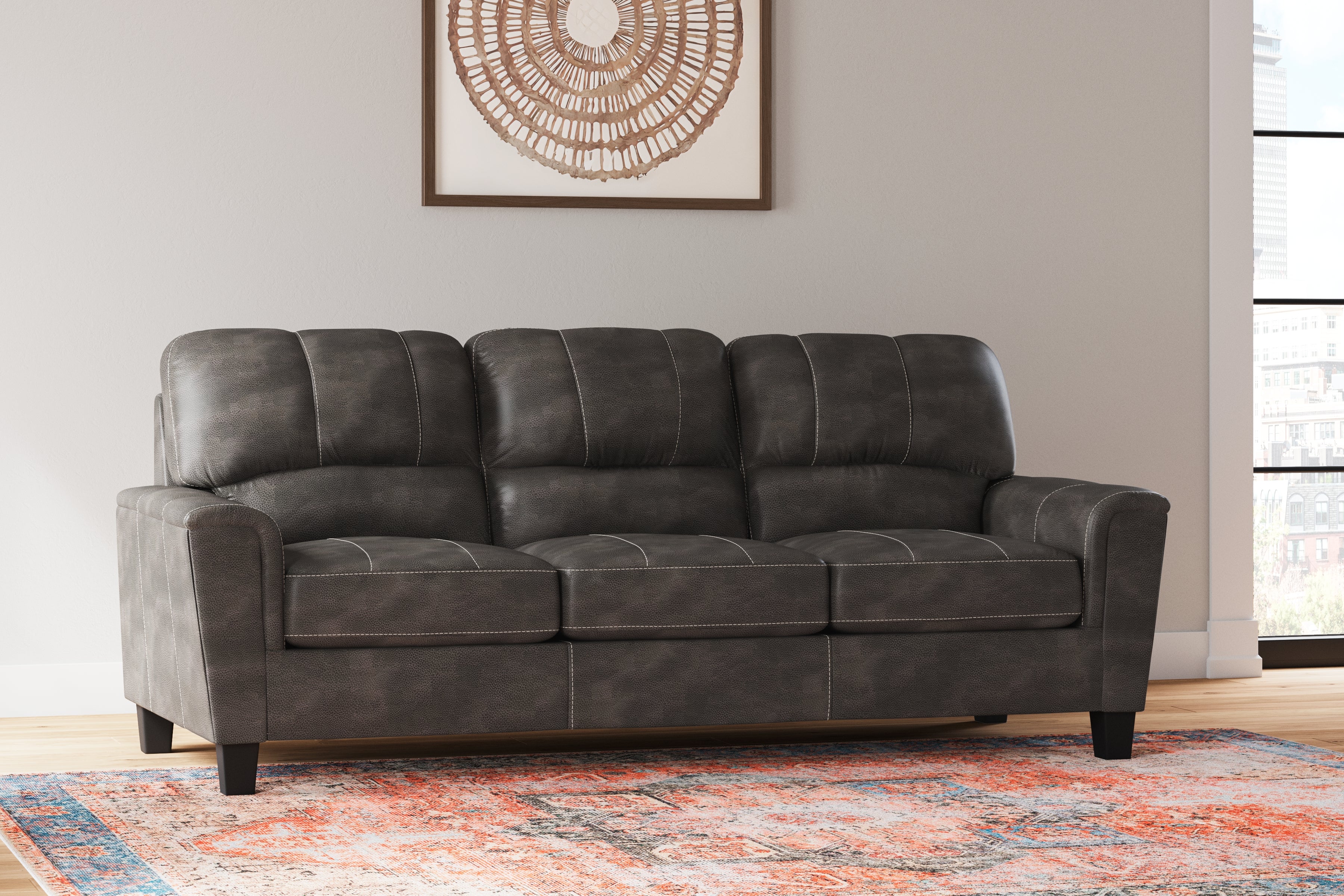 Sectionals for Less - Ashley Furniture - Navi Living Room - Sofa / Smoke - 9400238