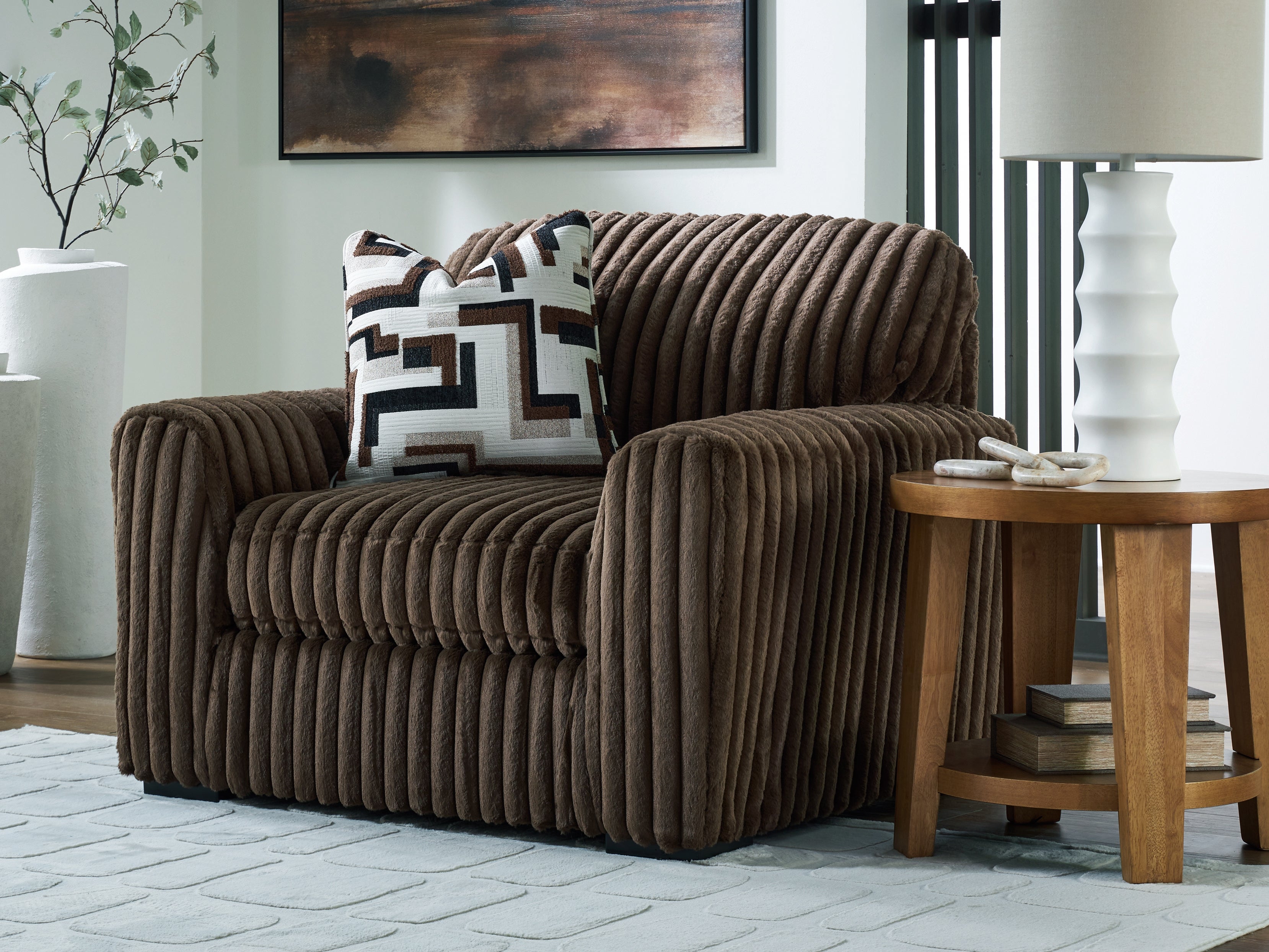 Sectionals for Less - Ashley Furniture - Midnight-Madness Living Room - Chair and a Half / Chocolate - 9810423