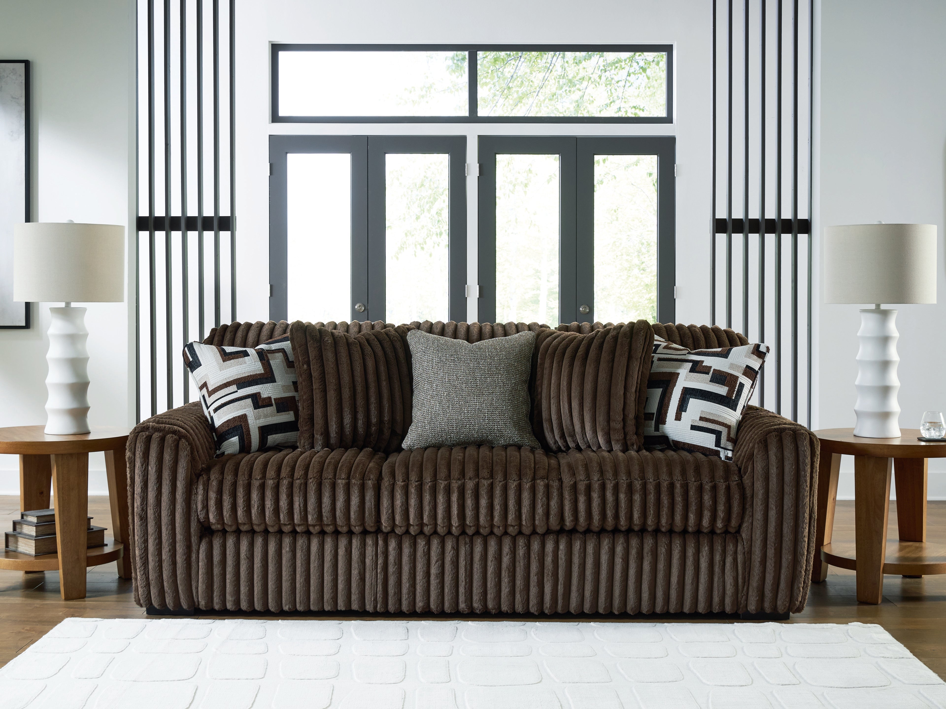 Sectionals for Less - Ashley Furniture - Midnight-Madness Living Room - Sofa / Chocolate - 9810438