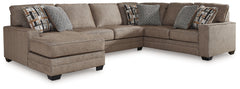 Sectionals for Less - Ashley Furniture - Cannonbrook Sectional - LAF 3-Piece Sectional with Chaise / Nutmeg - 98201S2