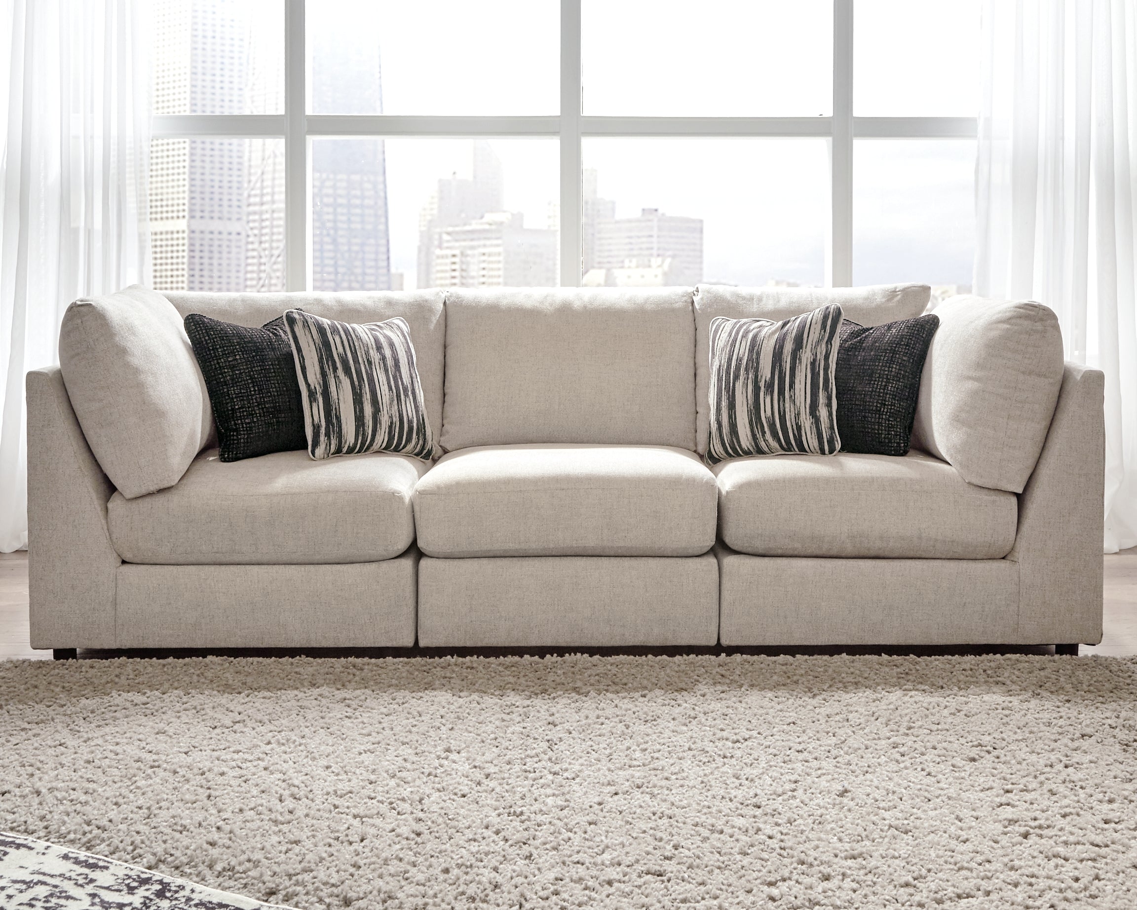 Sectionals for Less - Ashley Furniture - Kellway Sectional - 3-Piece Sectional Sofa / Bisque - 98707S6
