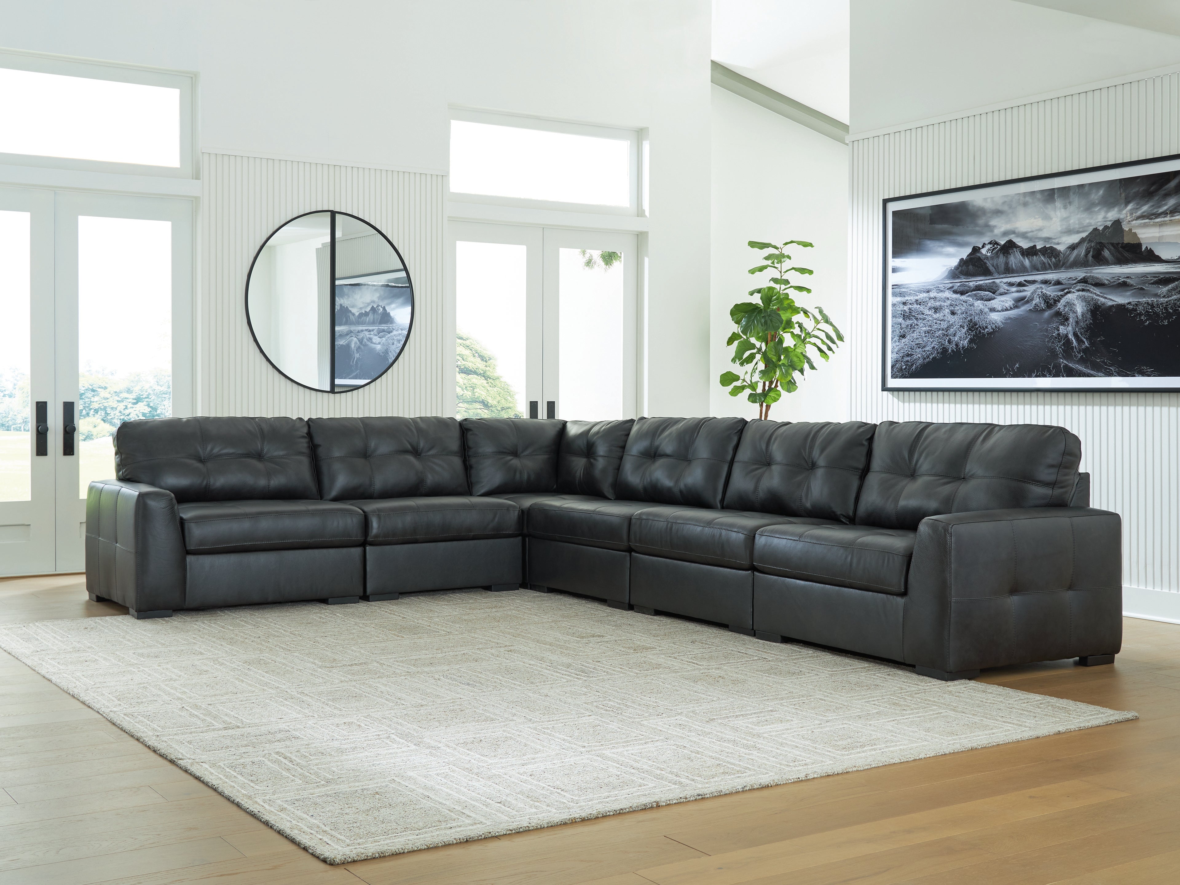 Sectionals for Less - Ashley Furniture - Brindley Pier Sectional - RAF 6-Piece Sectional / Fog - 99503S5