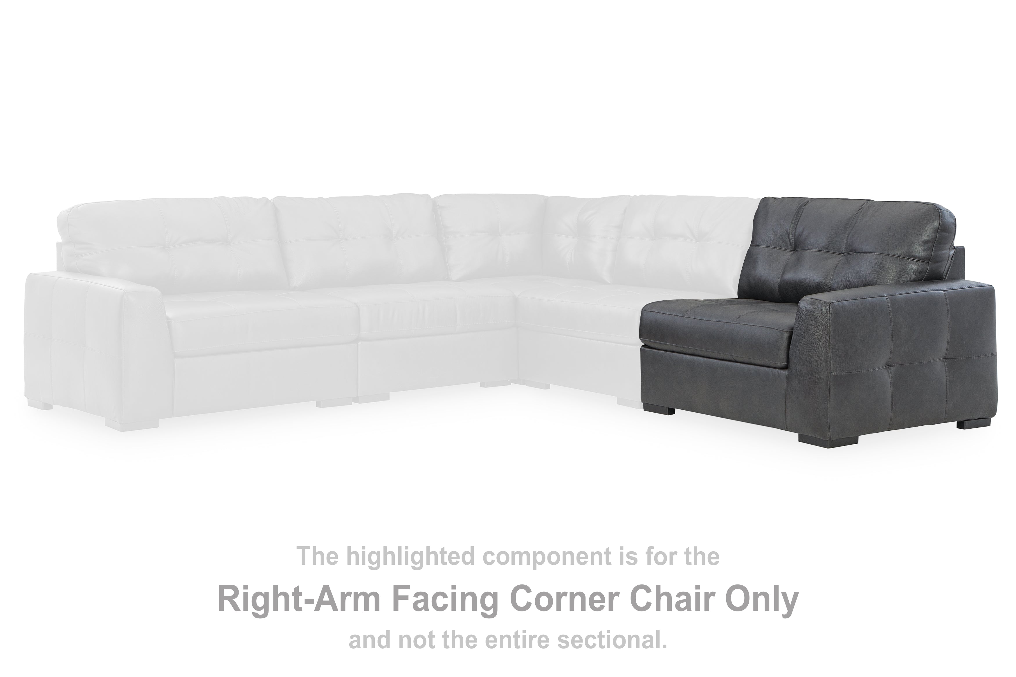 Sectionals for Less - Ashley Furniture - Brindley Pier Sectional - RAF Corner Chair / Fog - 9950365