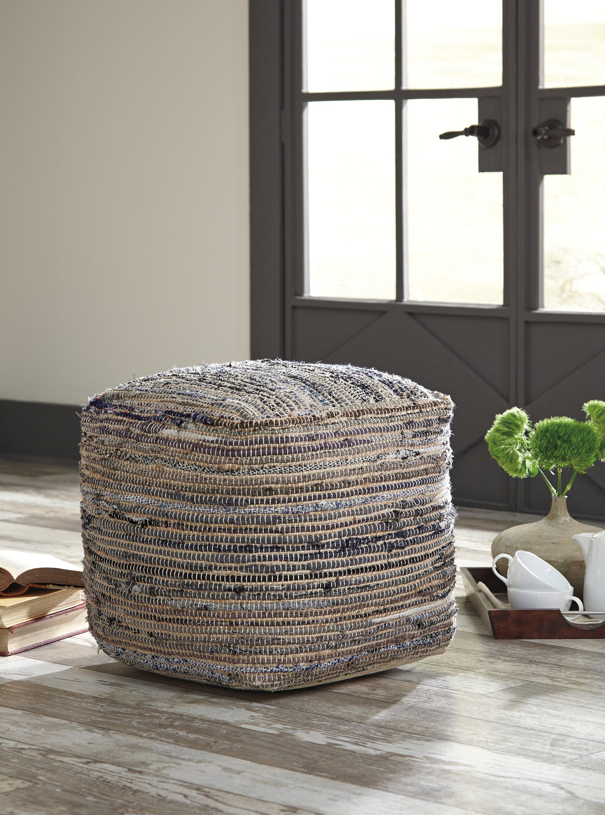 Sectionals for Less - Ashley Furniture - Absalom Pouf - Pouf / Denim - A1000550