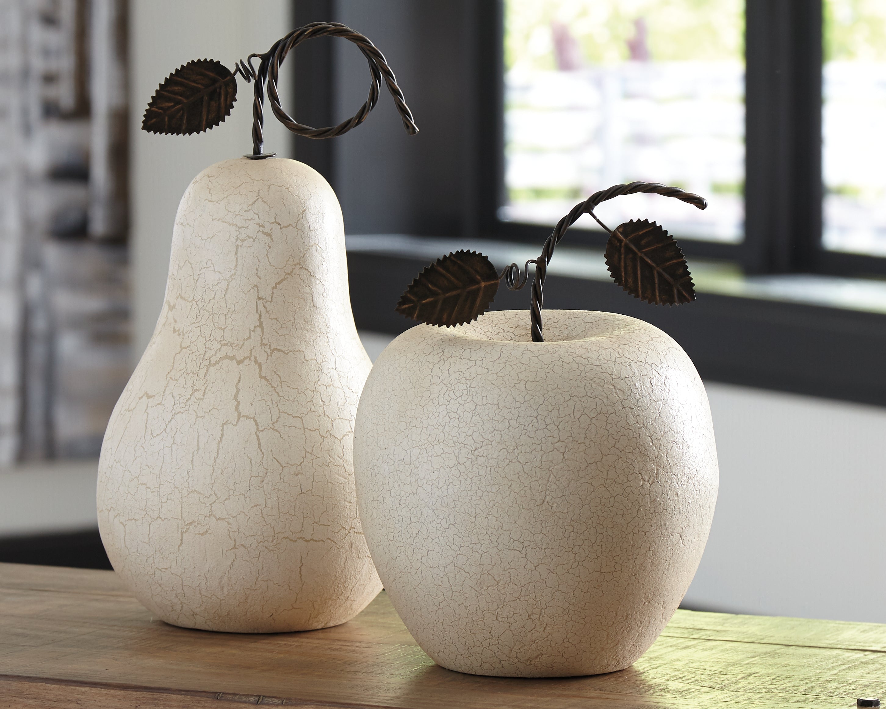 Sectionals for Less - Ashley Furniture - Bidelia Sculpture - Sculpture Set (Set of 2) / Antique White - A2000381