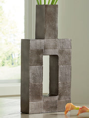 Sectionals for Less - Ashley Furniture - Wrengrove Vase - Vase / Antique Nickel Finish - A2000754