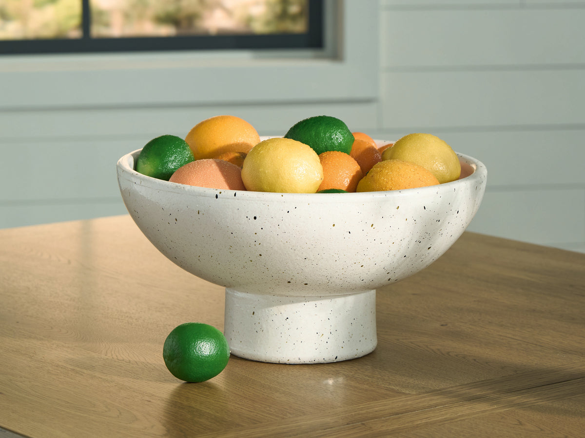 Sectionals for Less - Ashley Furniture - Dallinworth Bowl - Bowl / White/Black - A2000833
