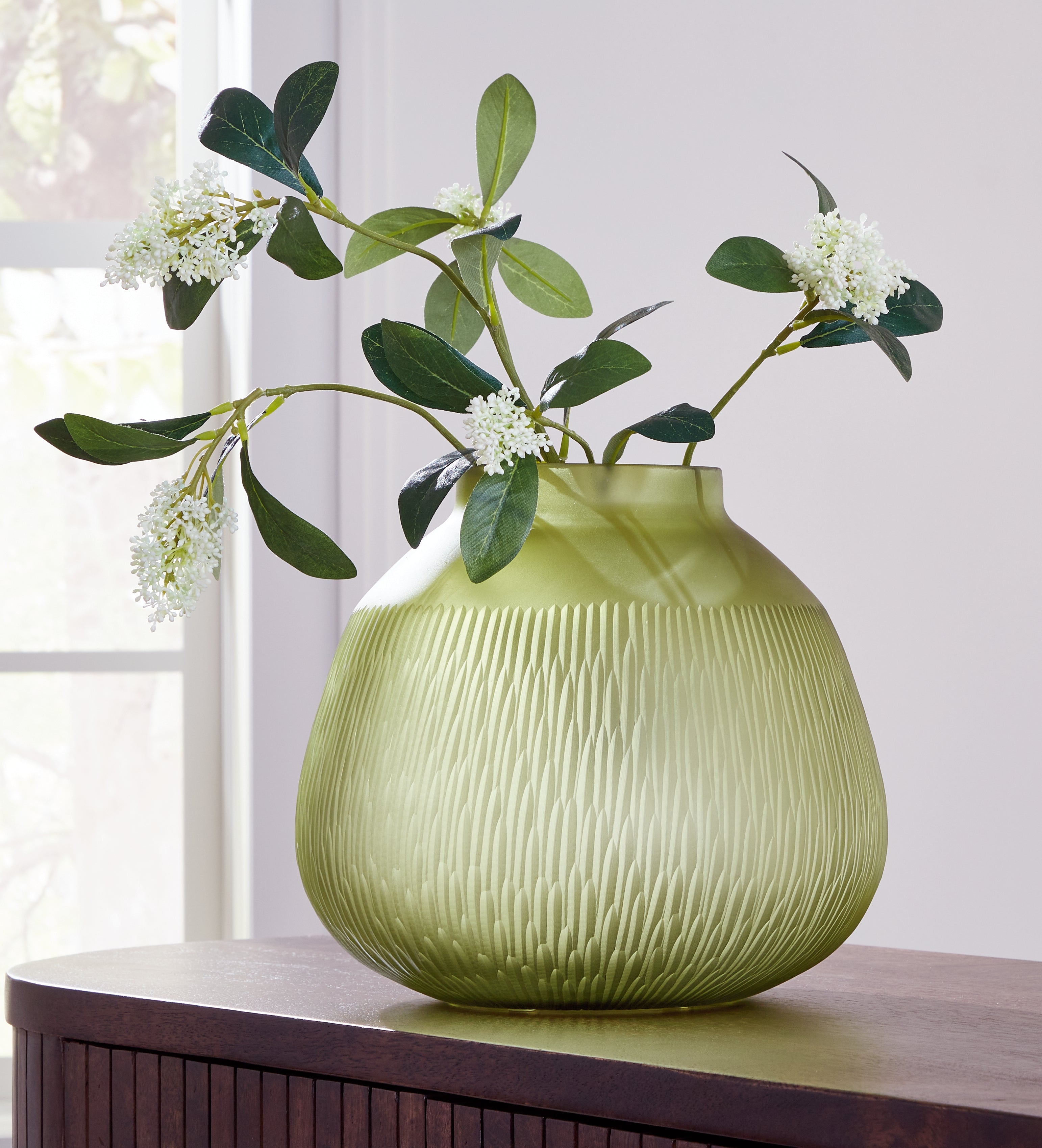 Sectionals for Less - Ashley Furniture - Scottyard Vase - Vase / Olive Green - A2900007