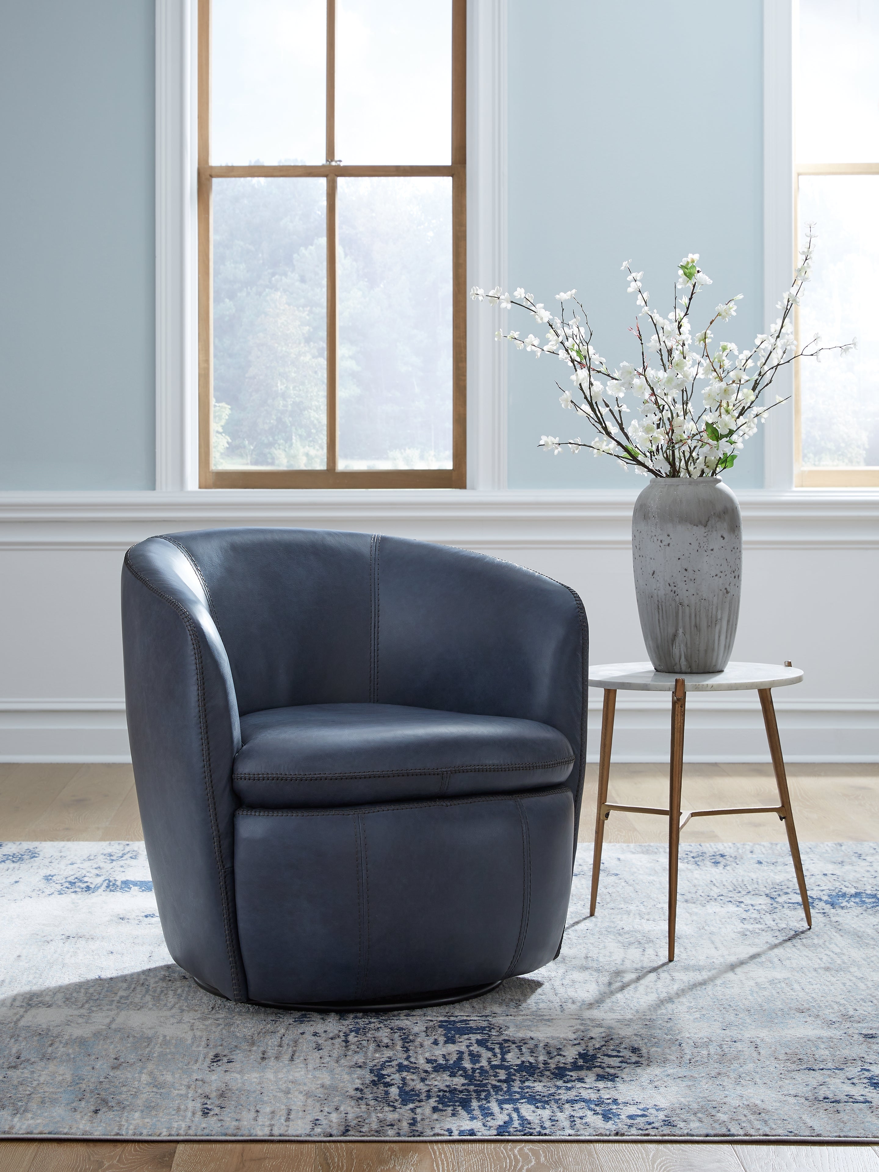 Sectionals for Less - Ashley Furniture - Kierreys Swivel Accent Chair - Swivel Accent Chair / Ocean - A3000701