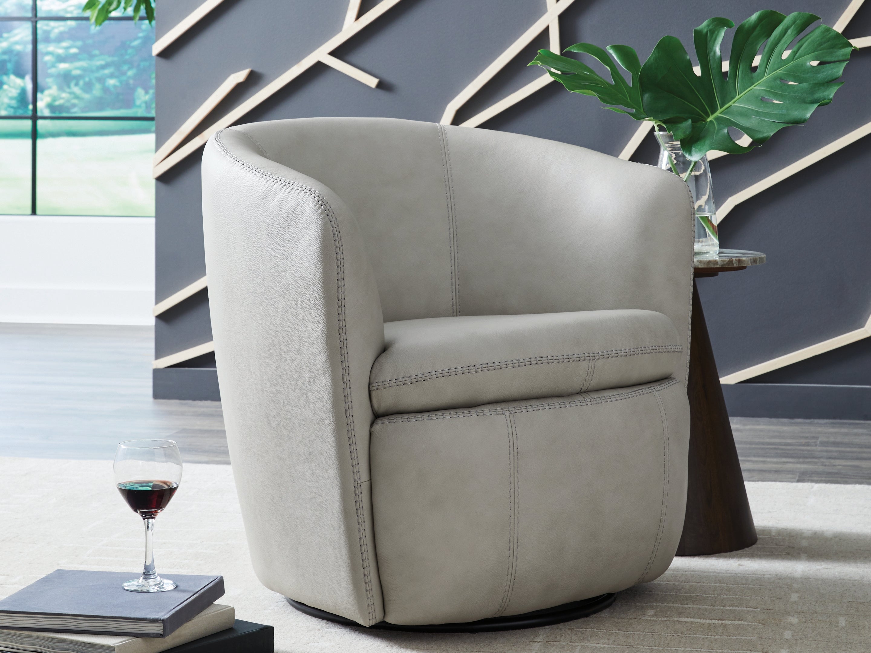 Sectionals for Less - Ashley Furniture - Kierreys Swivel Accent Chair - Swivel Accent Chair / Bone - A3000703