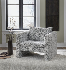 Sectionals for Less - Ashley Furniture - Kenbell Accent Chair - Accent Chair / Black/White - A3000705
