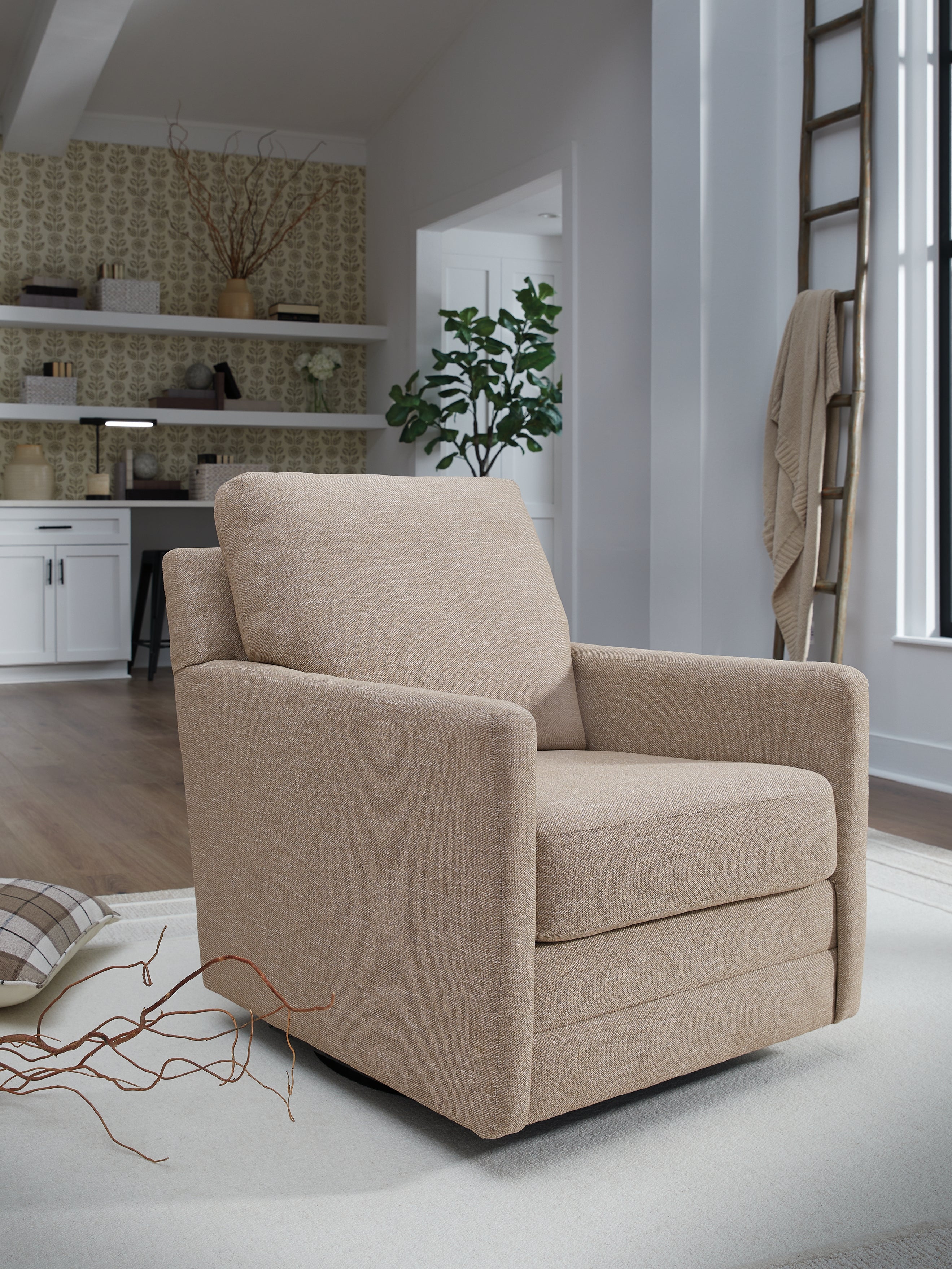 Sectionals for Less - Ashley Furniture - Freybourne Next-Gen Nuvella Swivel Accent Chair - Swivel Accent Chair / Twill - A3000736