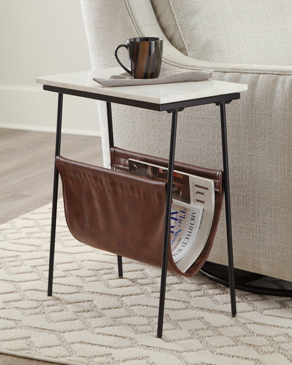 Sectionals for Less - Ashley Furniture - Etanbury Accent Table - Accent Table / Brown/Black/White - A4000254