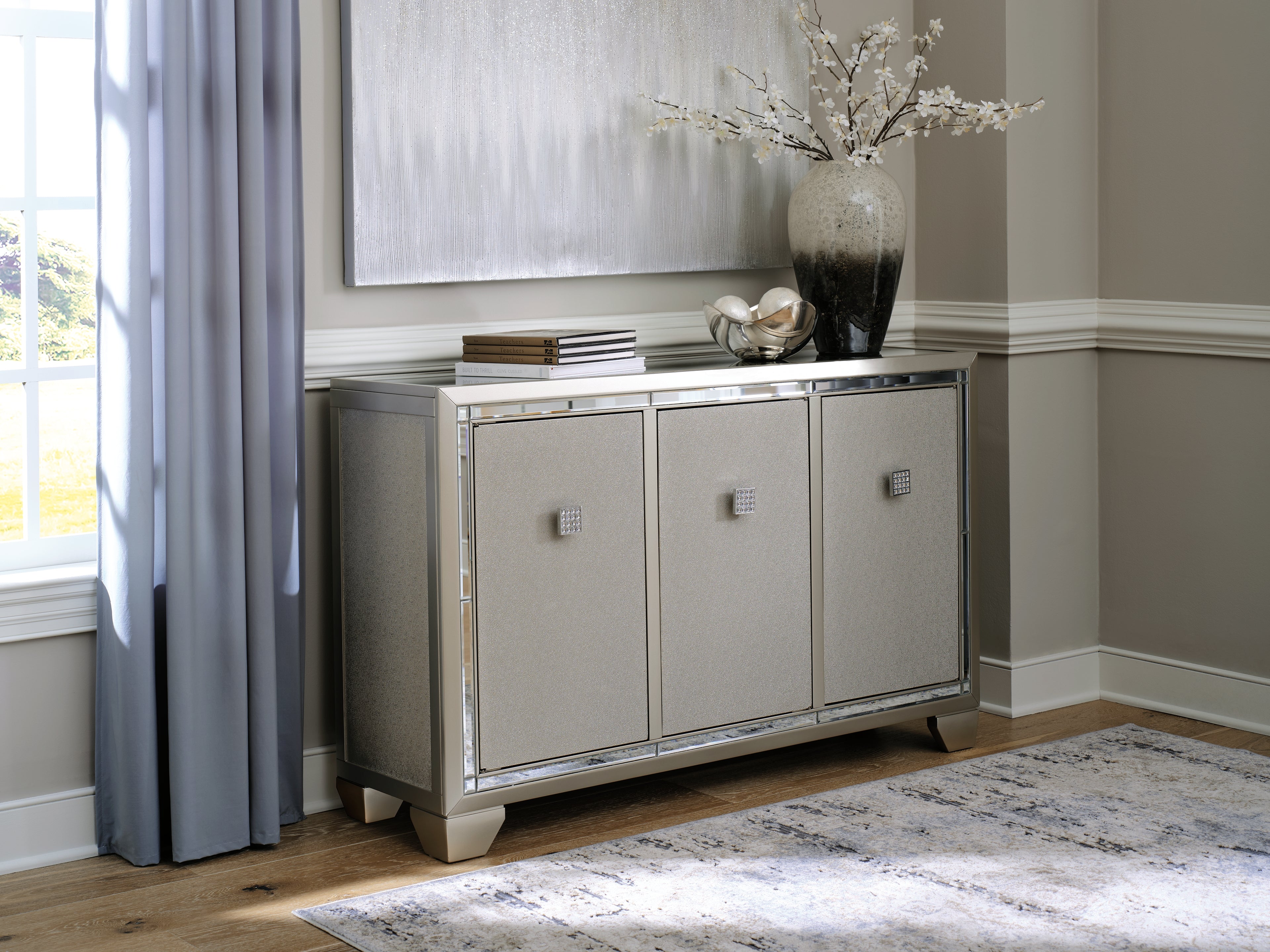 Sectionals for Less - Ashley Furniture - Chaseton Accent Cabinet - Accent Cabinet / Champagne - A4000335