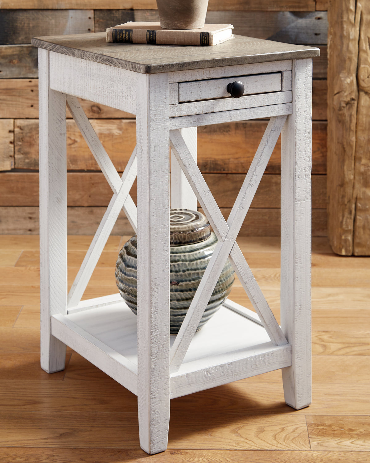 Sectionals for Less - Ashley Furniture - Adalane Accent Table - Accent Table / White/Gray - A4000374