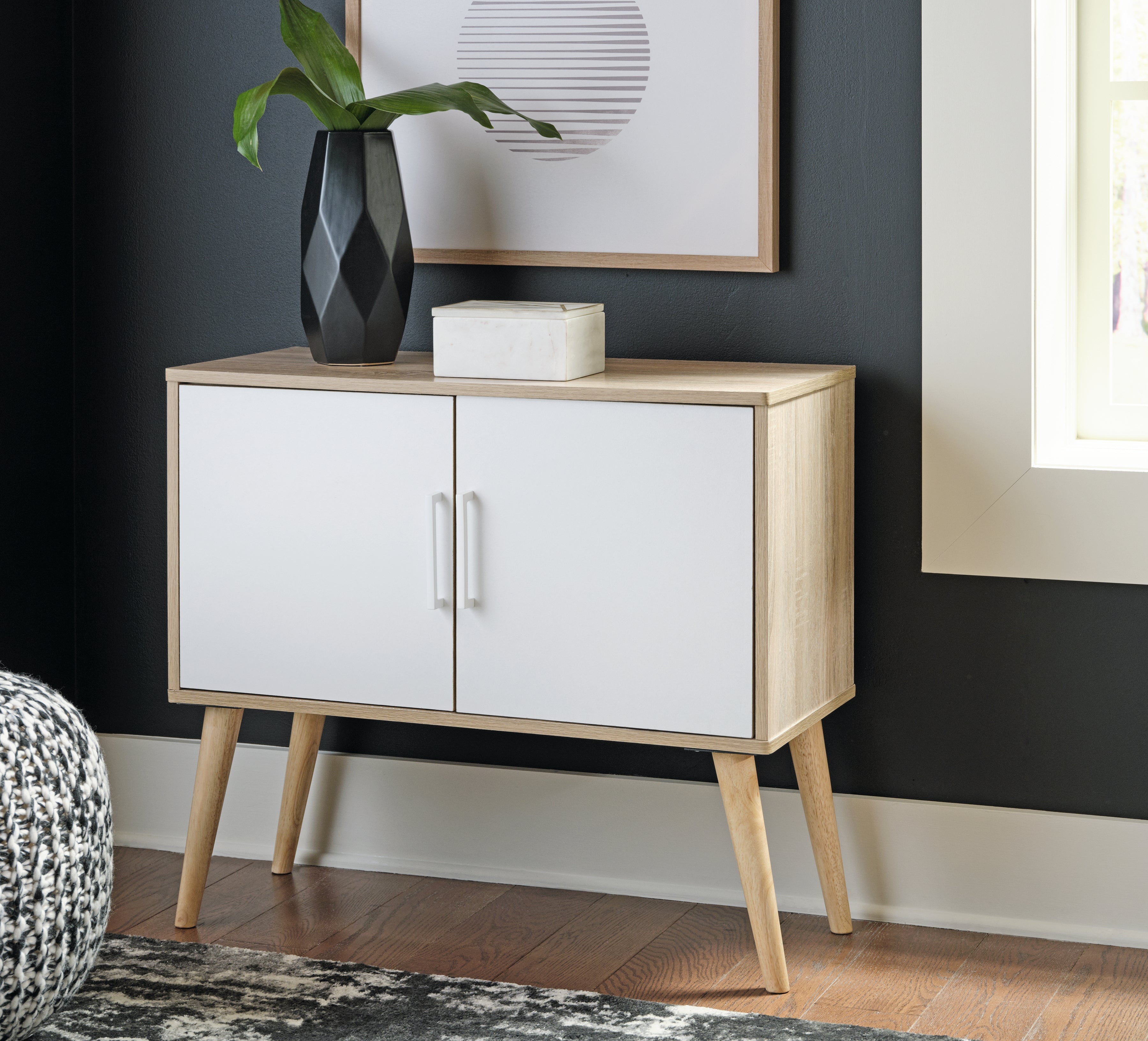Sectionals for Less - Ashley Furniture - Orinfield Accent Cabinet - Accent Cabinet / Natural/White - A4000396