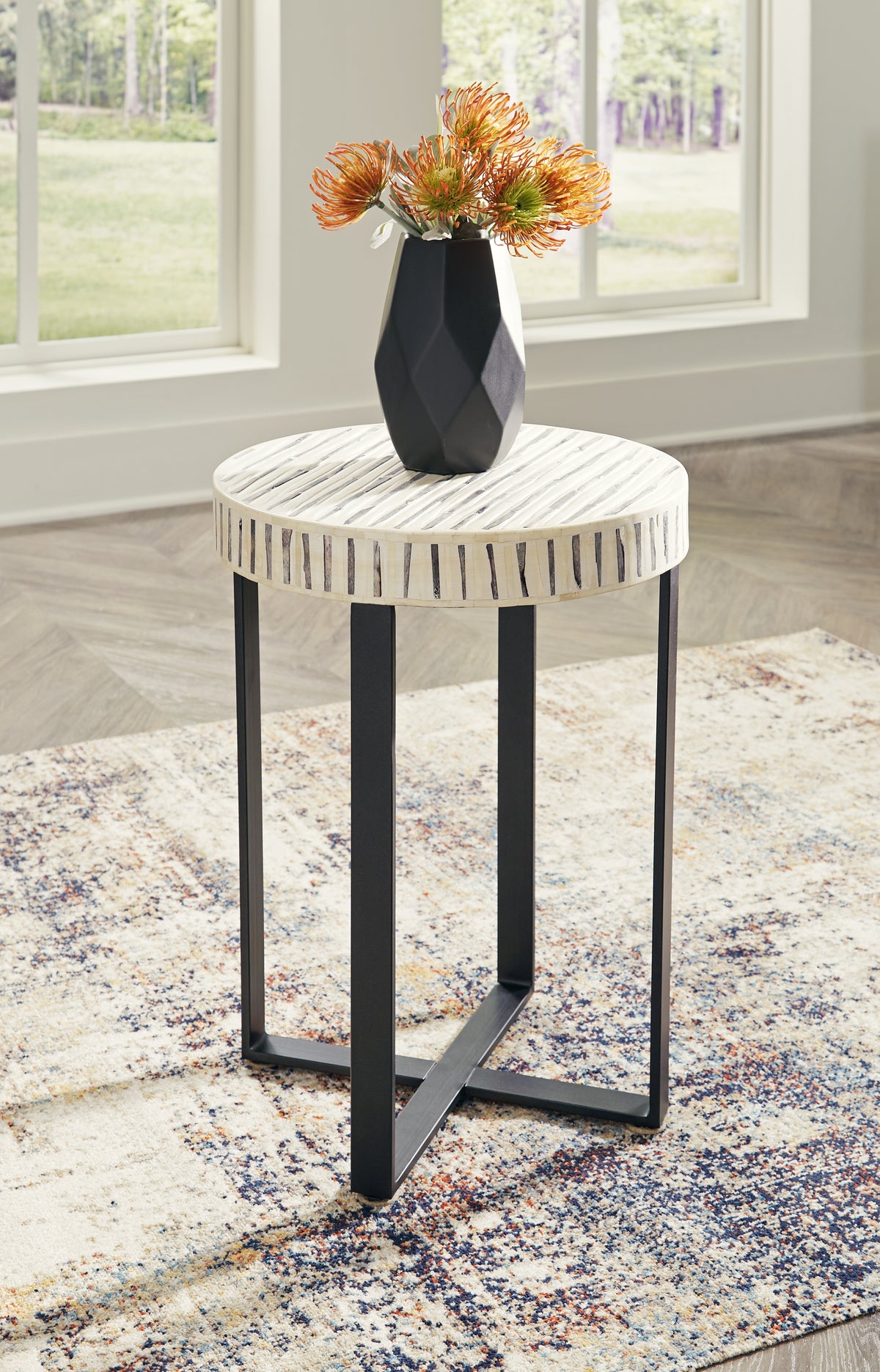 Sectionals for Less - Ashley Furniture - Crewridge Accent Table - Accent Table / Black/Cream - A4000530
