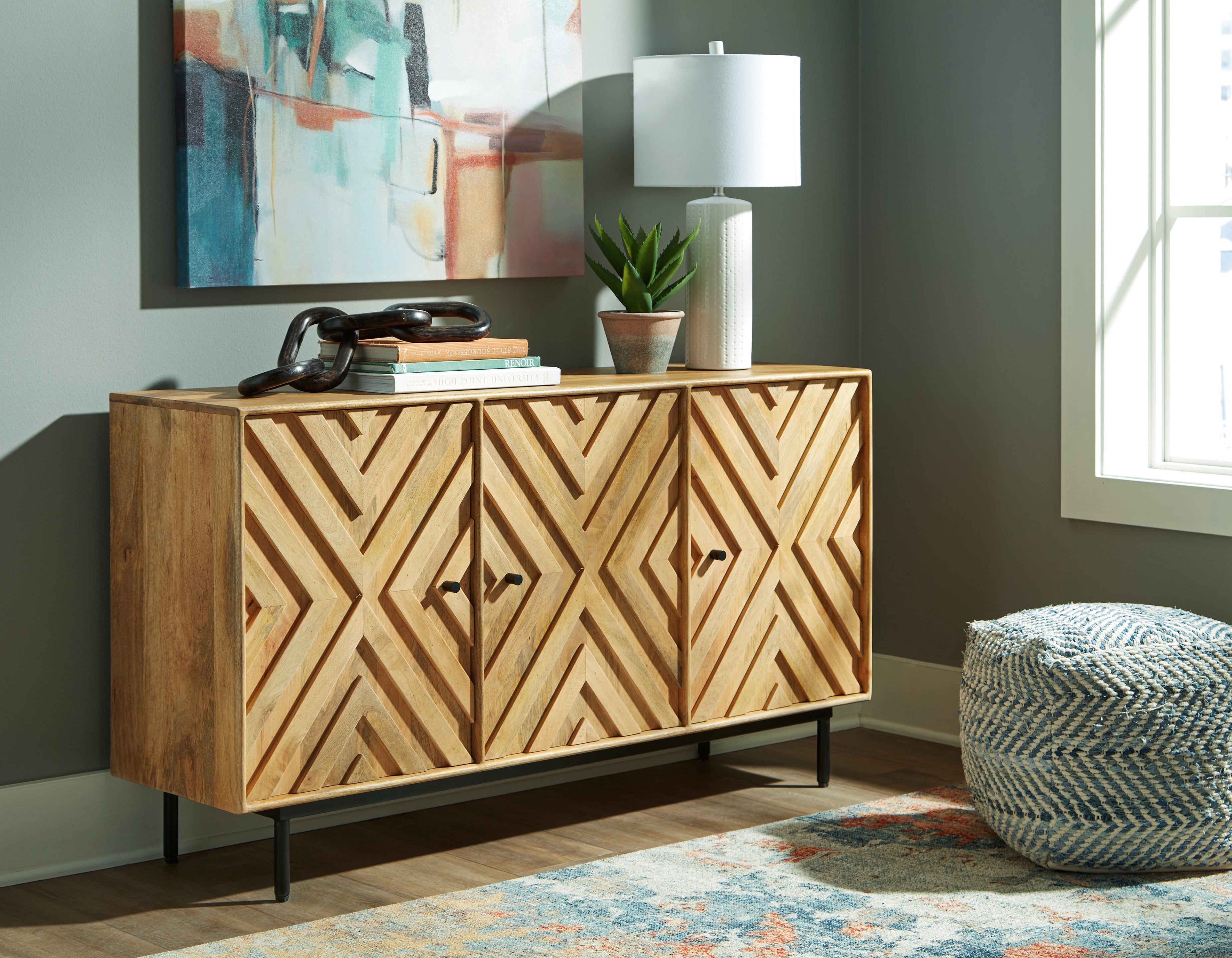 Sectionals for Less - Ashley Furniture - Cadewick Accent Cabinet - Accent Cabinet / Natural - A4000570