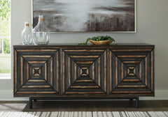 Sectionals for Less - Ashley Furniture - Fair Ridge Accent Cabinet - Accent Cabinet / Distressed Black - A4000573