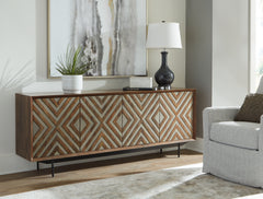 Sectionals for Less - Ashley Furniture - Dreggan Accent Cabinet - Accent Cabinet / Brown/Gold Finish - A4000577