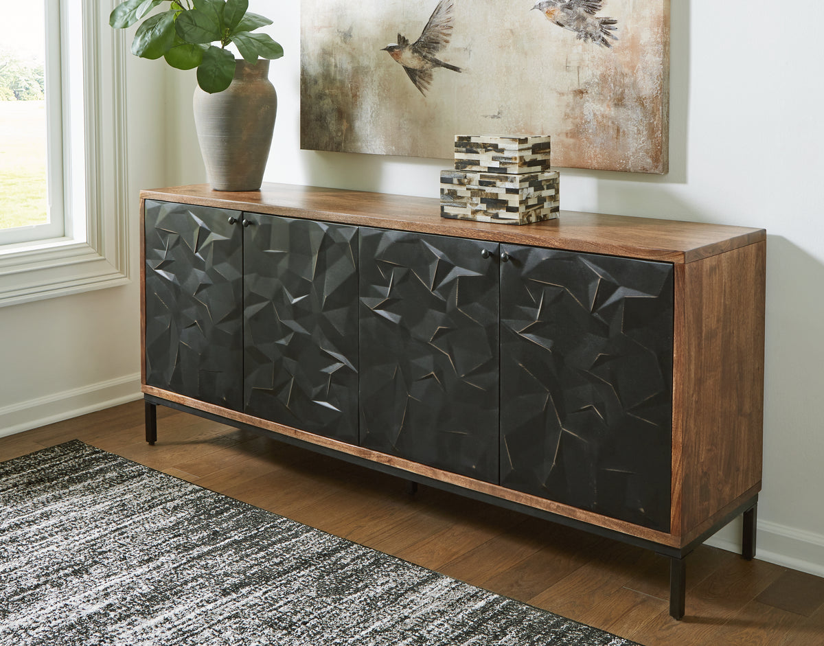 Sectionals for Less - Ashley Furniture - Dorannby Accent Cabinet - Accent Cabinet / Black/Brown - A4000649