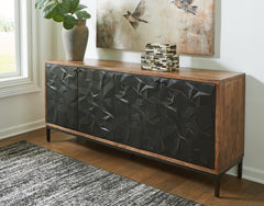 Sectionals for Less - Ashley Furniture - Dorannby Accent Cabinet - Accent Cabinet / Black/Brown - A4000649