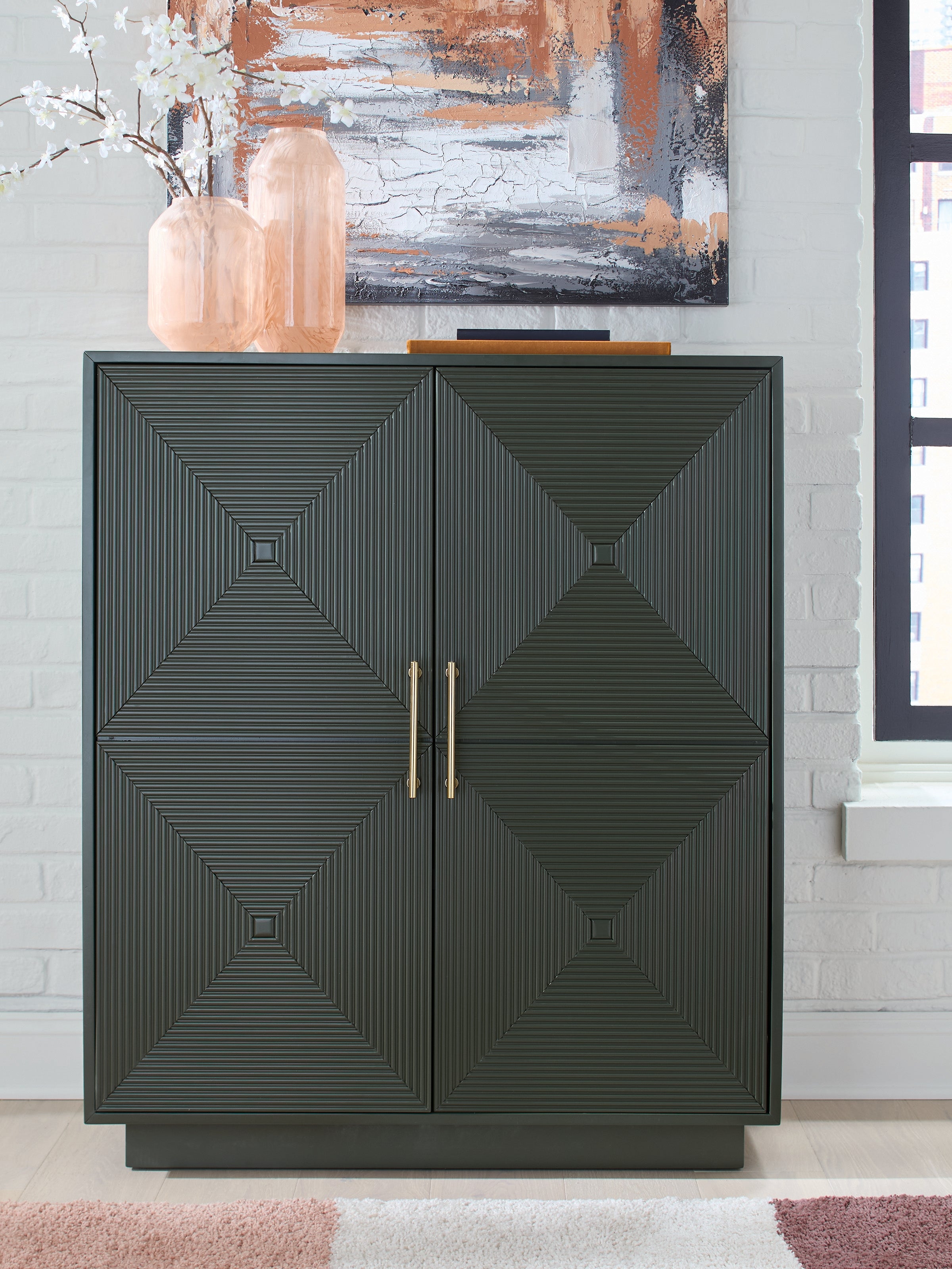 Sectionals for Less - Ashley Furniture - Geirwood Accent Cabinet - Accent Cabinet / Dark Green - A4000676