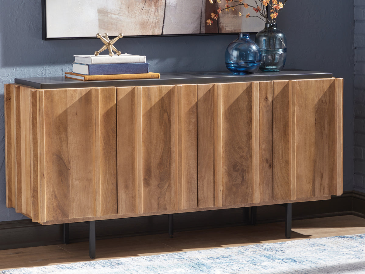 Sectionals for Less - Ashley Furniture - Quintavious Accent Cabinet - Accent Cabinet / Brown/Charcoal - A4000685