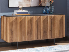 Sectionals for Less - Ashley Furniture - Quintavious Accent Cabinet - Accent Cabinet / Brown/Charcoal - A4000685