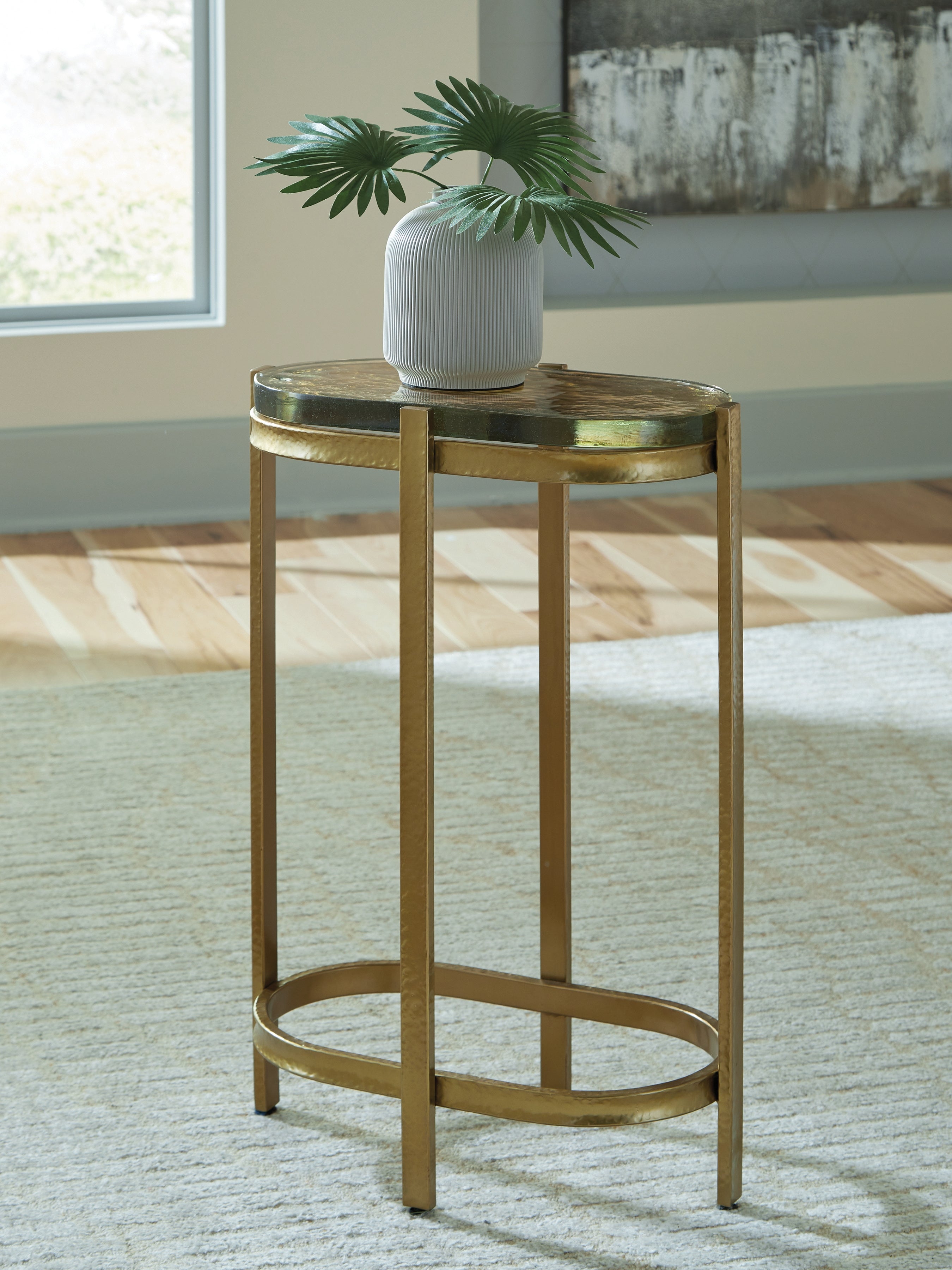 Sectionals for Less - Ashley Furniture - Porterville Accent Table - Accent Table / Gold Finish - A4000716