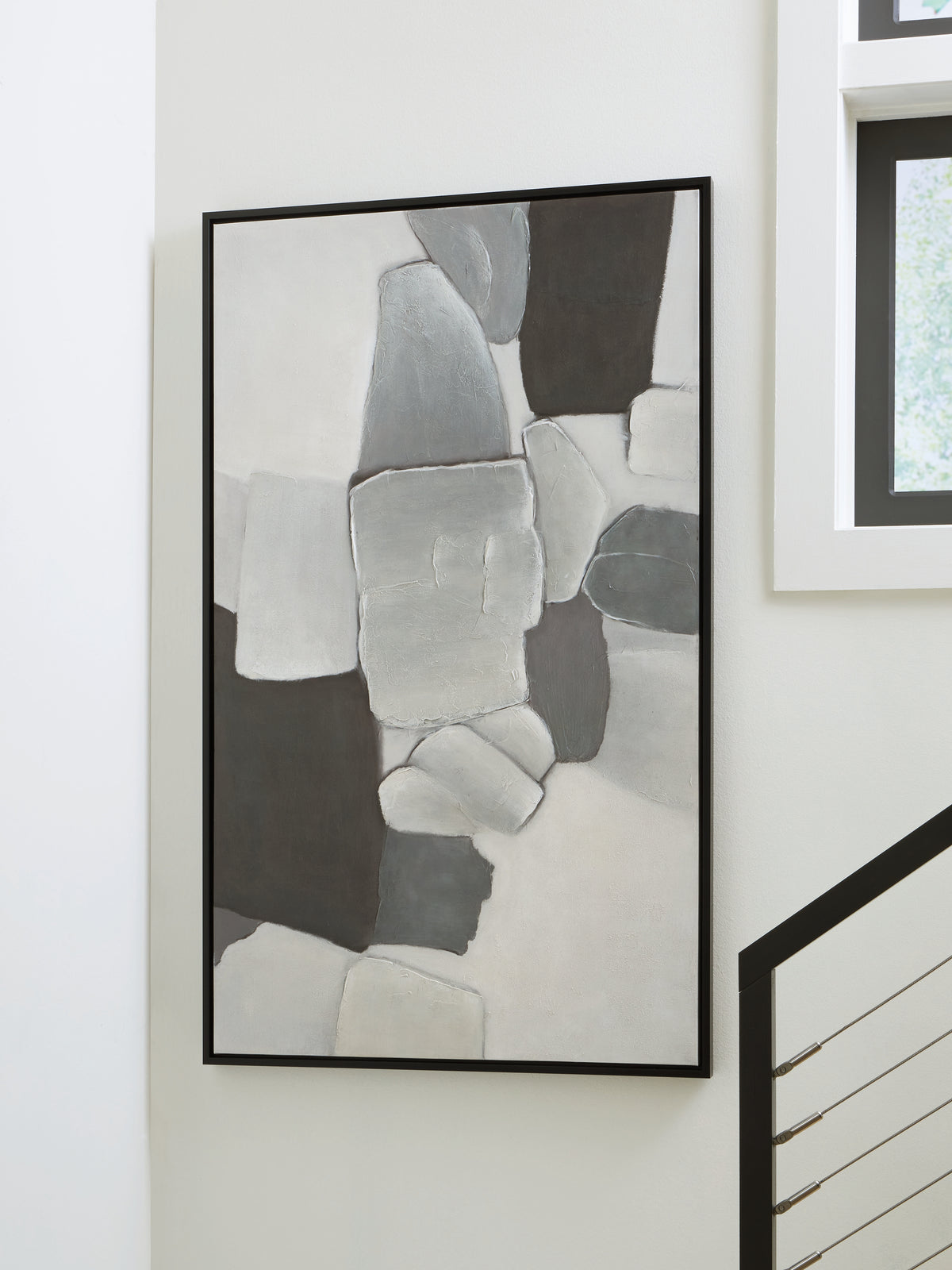 Sectionals for Less - Ashley Furniture - Adilson Wall Decor - Wall Art / White/Gray/Black - A8000463