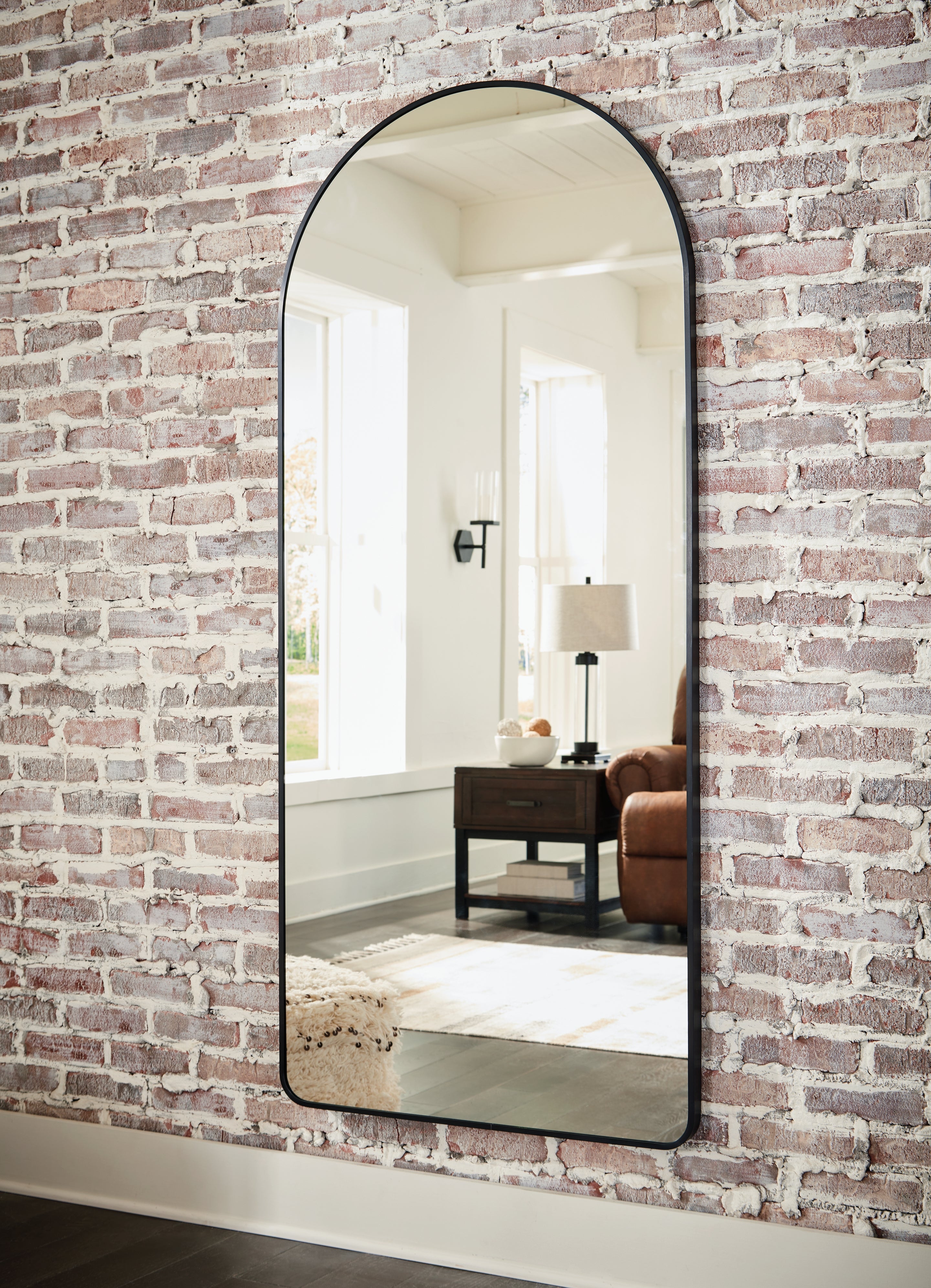 Sectionals for Less - Ashley Furniture - Sethall Mirror - Floor Mirror / Black - A8010307