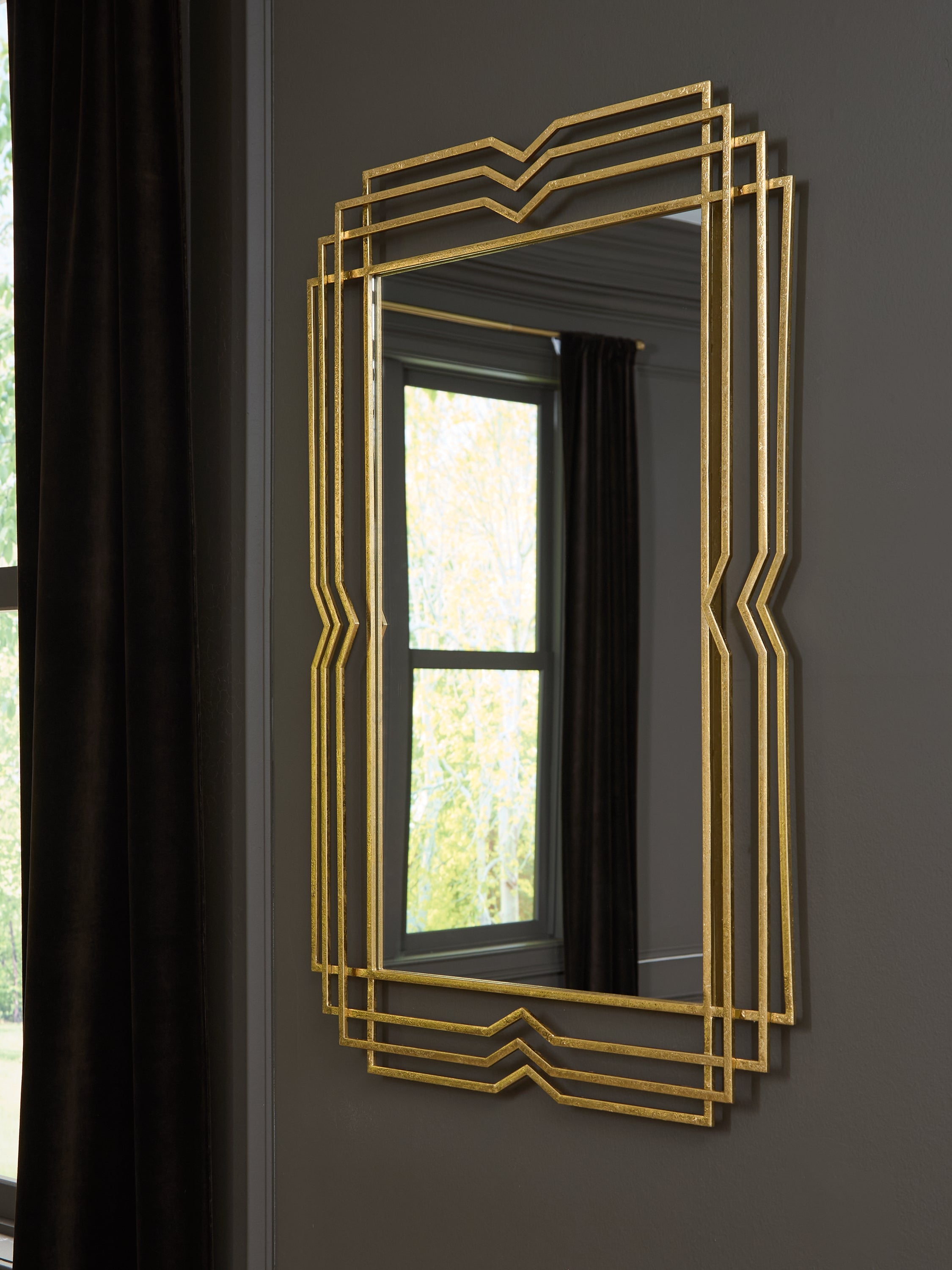 Sectionals for Less - Ashley Furniture - Claybrook Mirror - Accent Mirror / Gold Finish - A8010349