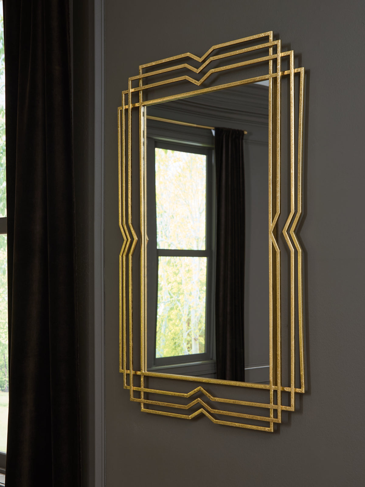 Sectionals for Less - Ashley Furniture - Claybrook Mirror - Accent Mirror / Gold Finish - A8010349