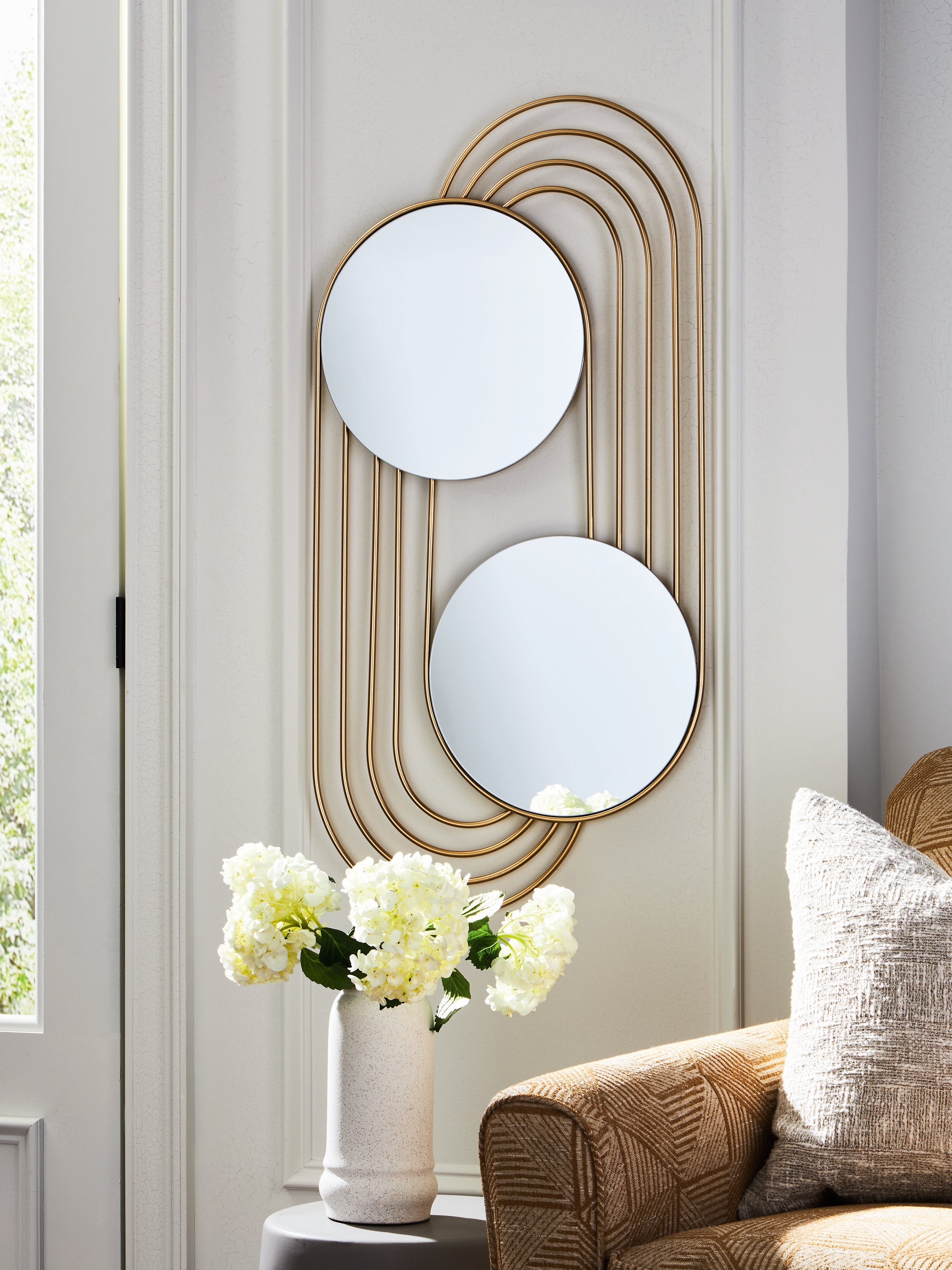 Sectionals for Less - Ashley Furniture - Warrenley Mirror - Accent Mirror / Gold Finish - A8010401