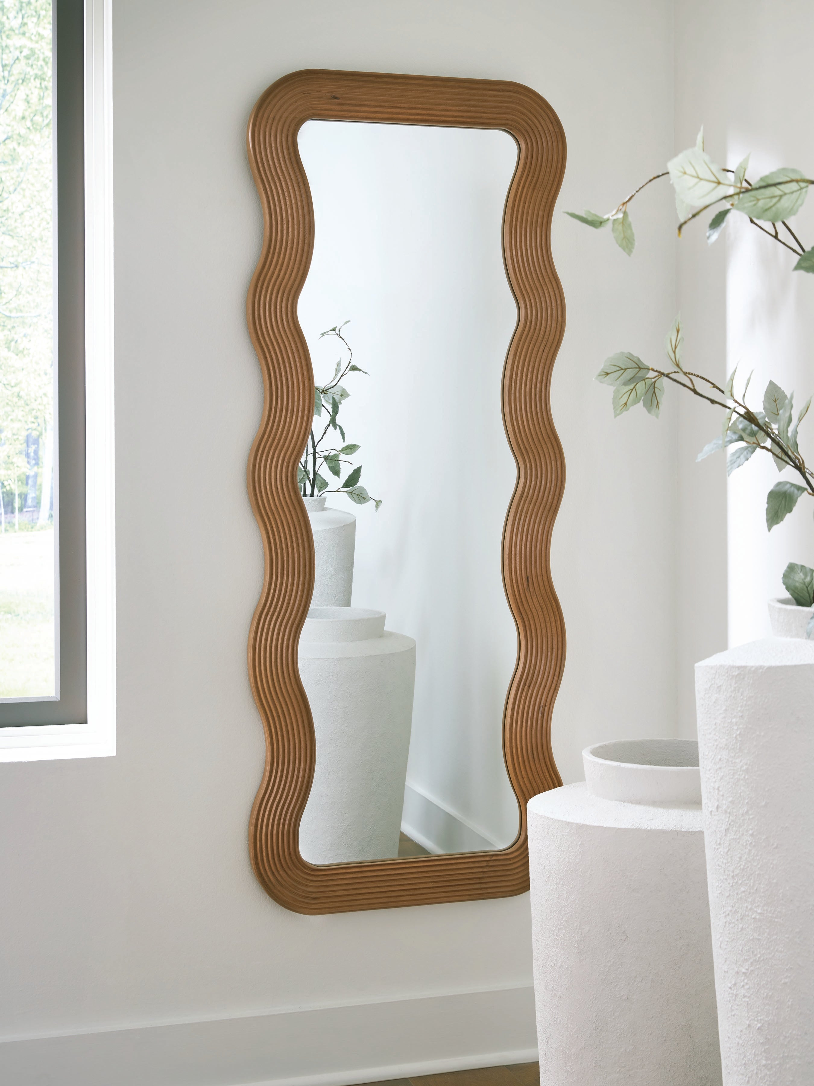 Sectionals for Less - Ashley Furniture - Ellisonville Mirror - Floor Mirror / Brown - A8010413