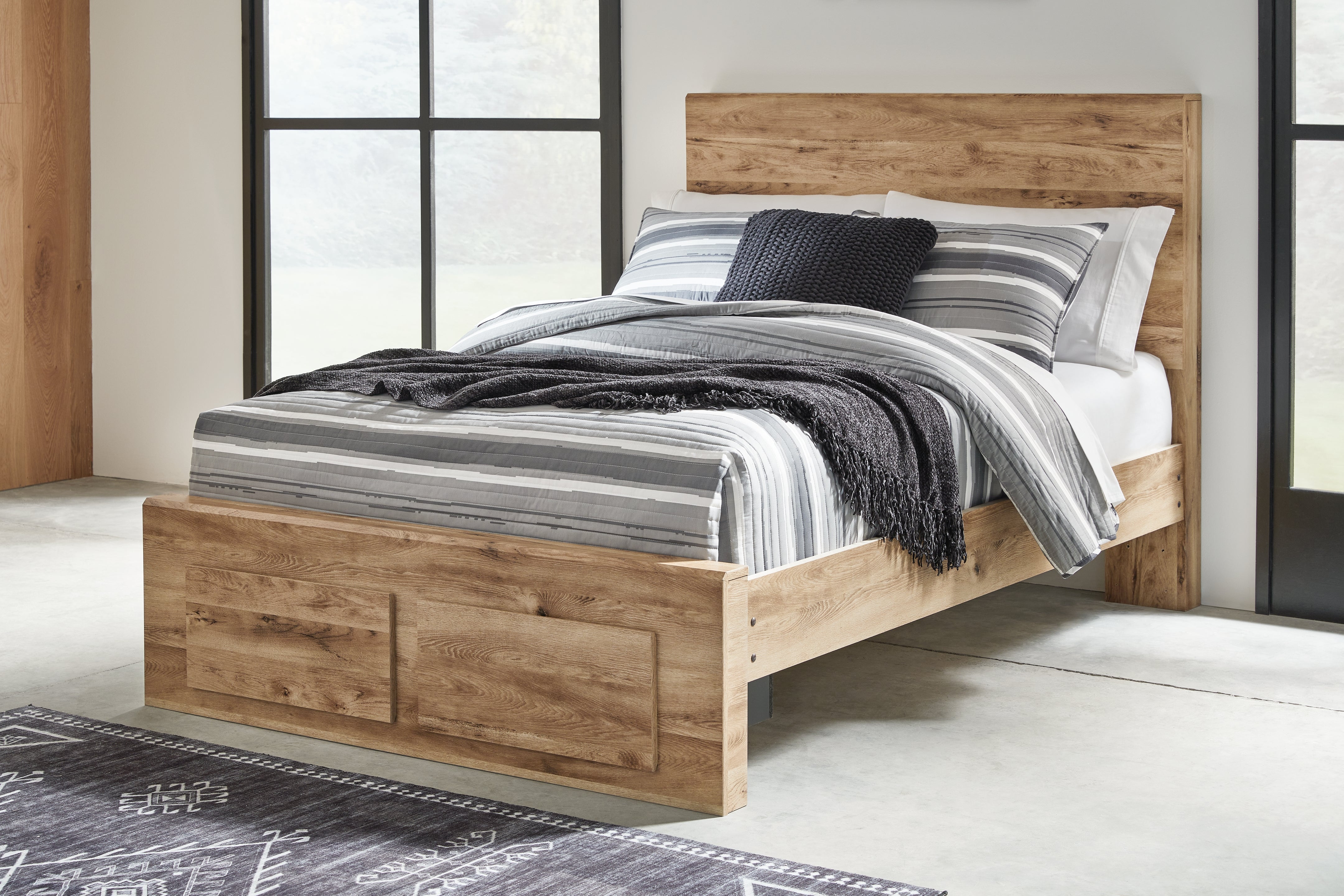 Sectionals for Less - Ashley Furniture - Hyanna Bedroom - Full Panel Storage Bed / Tan Brown - B1050B38
