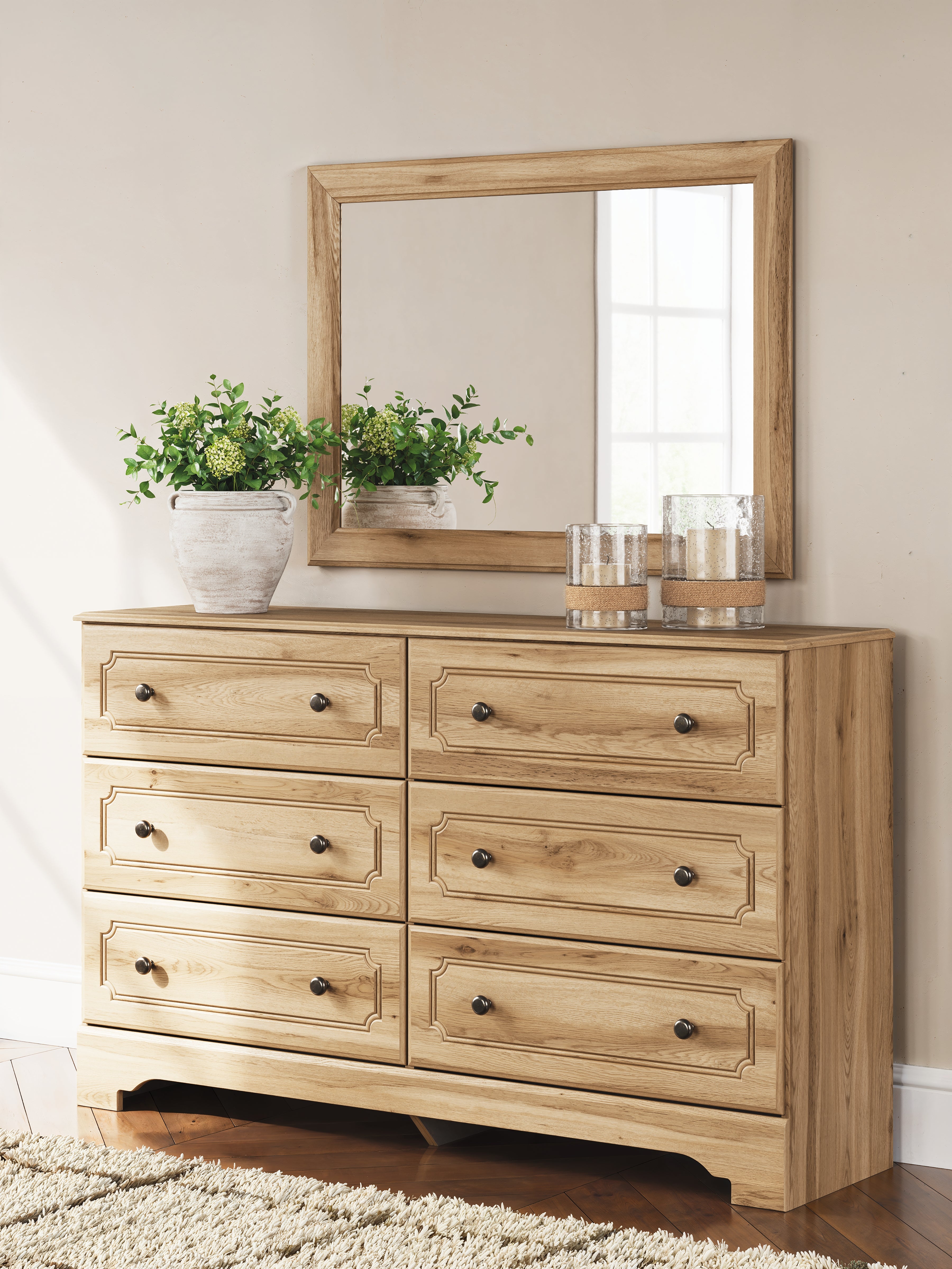 Sectionals for Less - Ashley Furniture - Aleaport Bedroom - Dresser and Mirror / Warm Brown - PCB1075B1