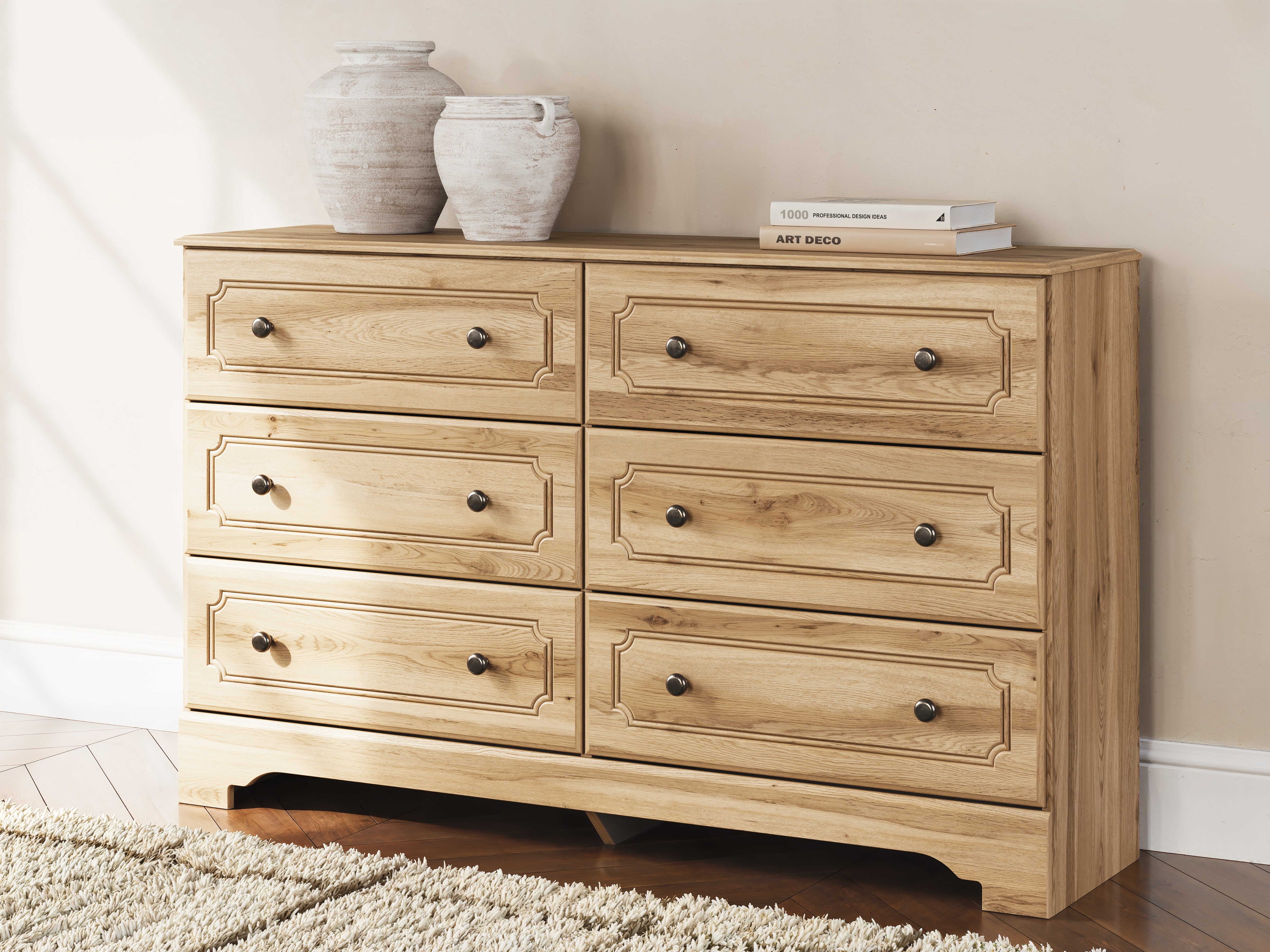 Sectionals for Less - Ashley Furniture - Aleaport Bedroom - Six Drawer Dresser / Warm Brown - PCB1075-31